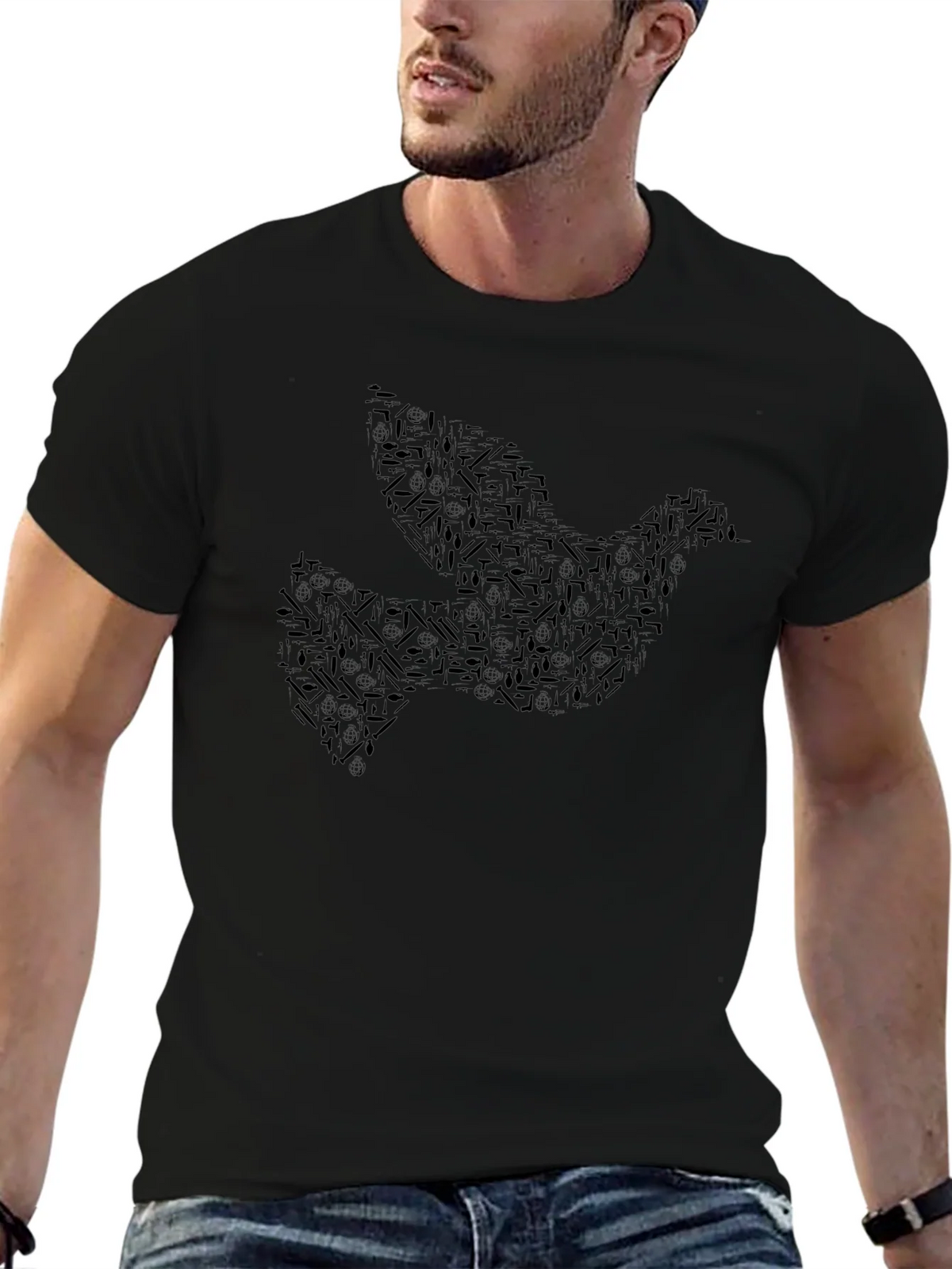 Dove Graphic Black T-Shirt product image 6
