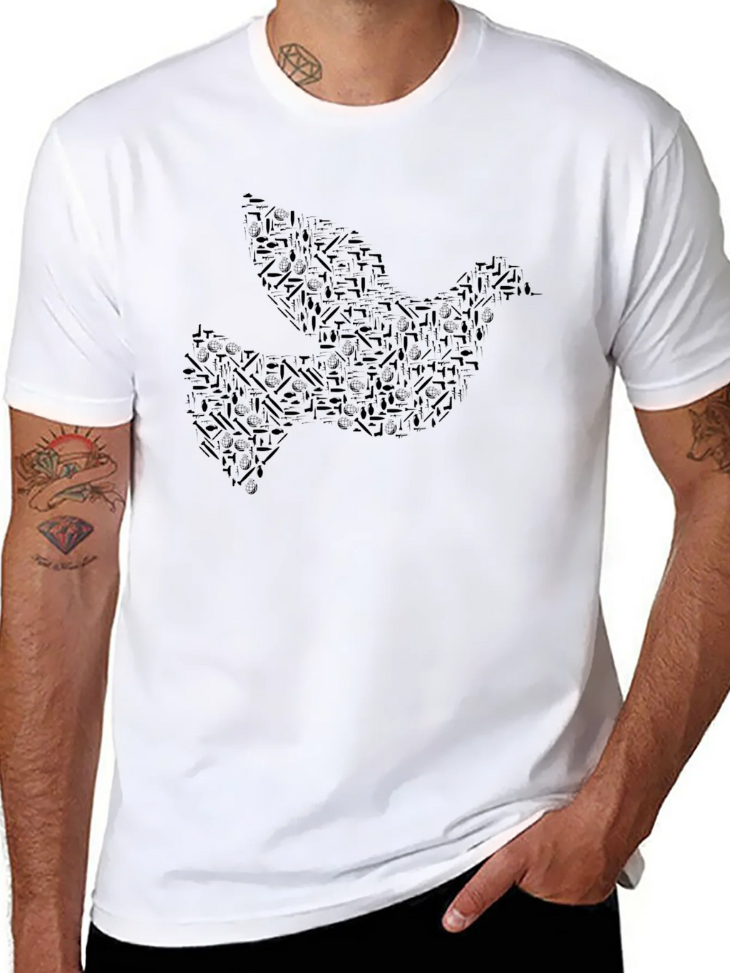 Dove Graphic Black T-Shirt product image 7