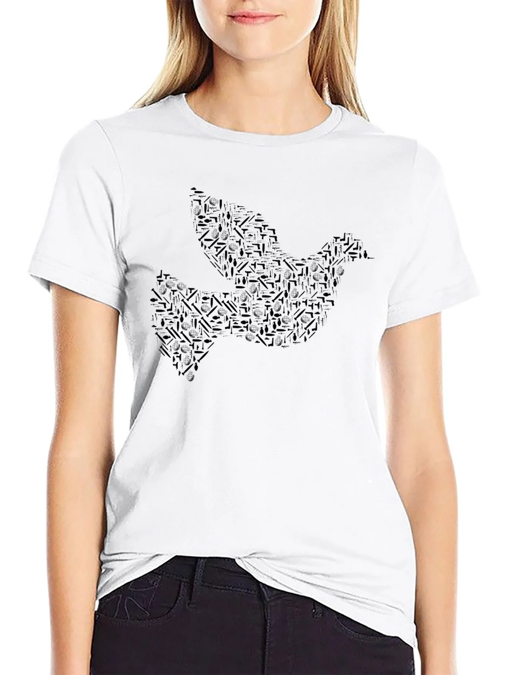 Dove Graphic Black T-Shirt product image 8