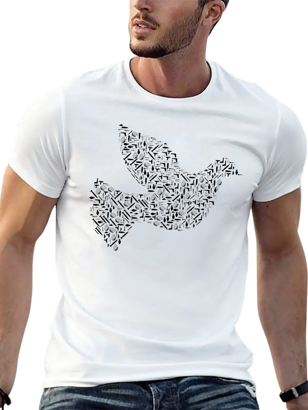 Dove Graphic Black T-Shirt product image 12
