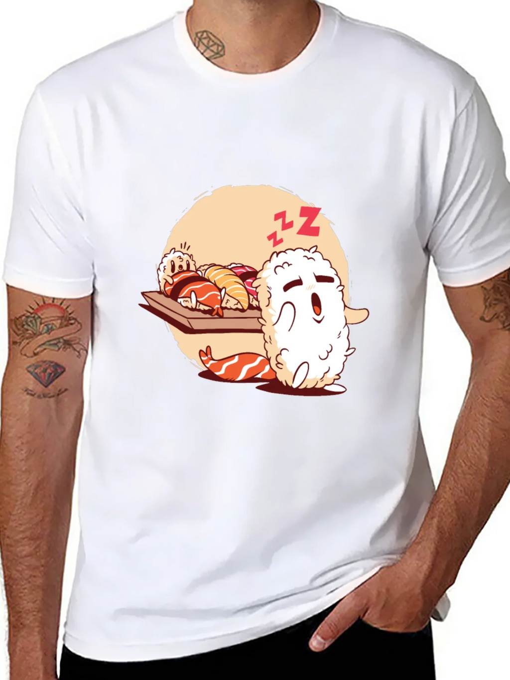 Sushi Sleep Funny T-Shirt product image 7