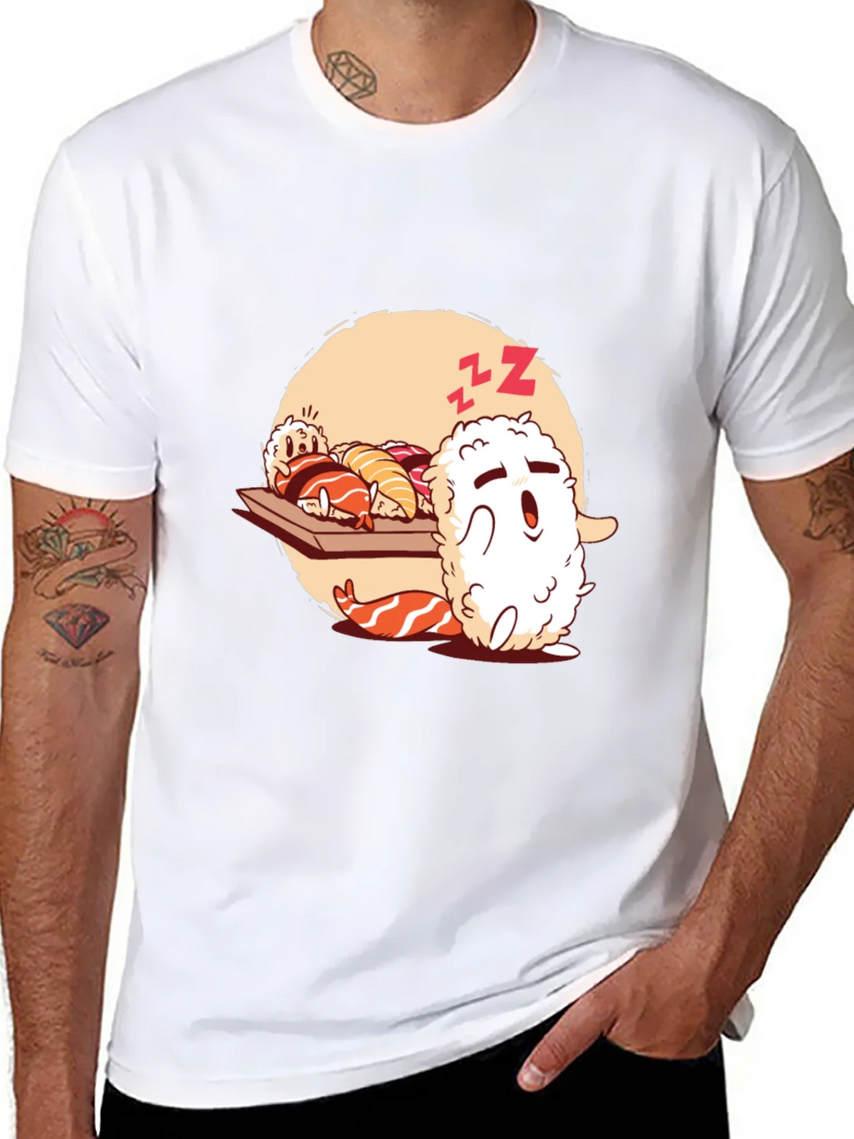 Sushi Sleep Funny T-Shirt product image 7