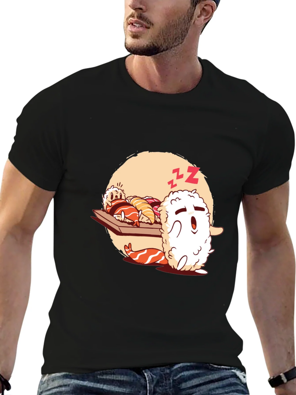 Sushi Sleep Funny T-Shirt product image 6