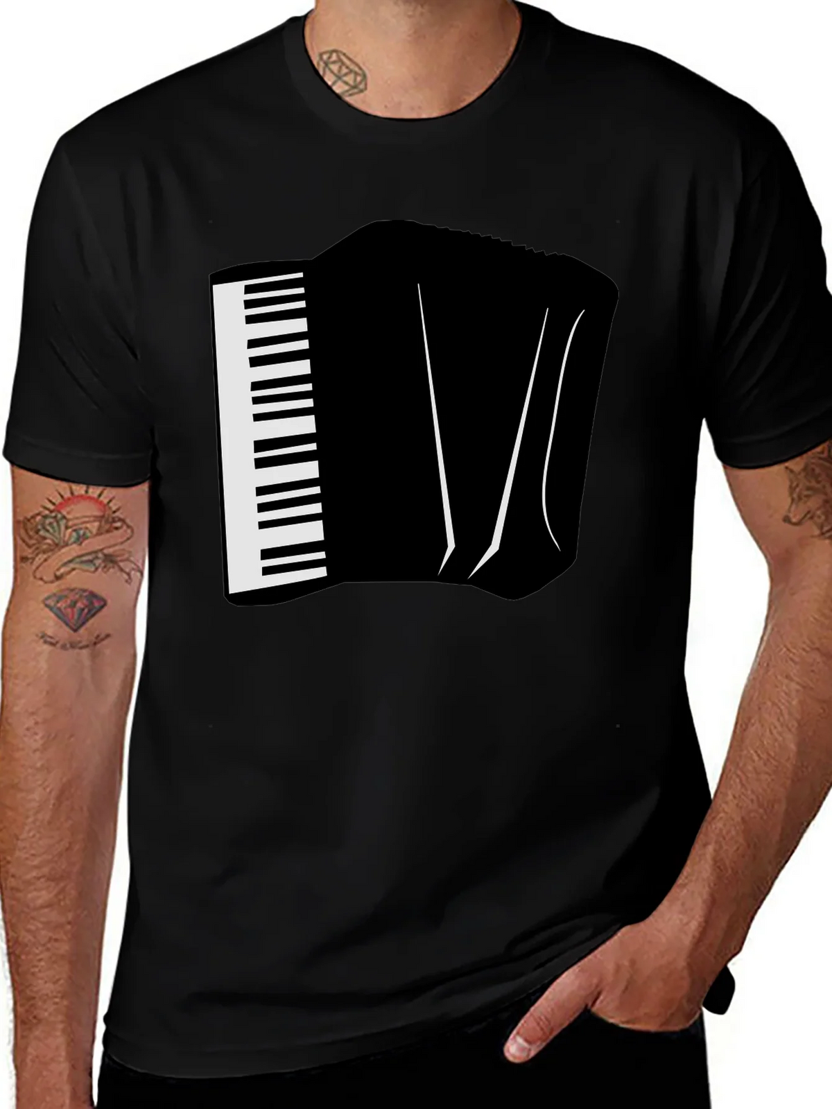 Accordion Graphic Tee - Musicians Novelty T-Shirt product image 1
