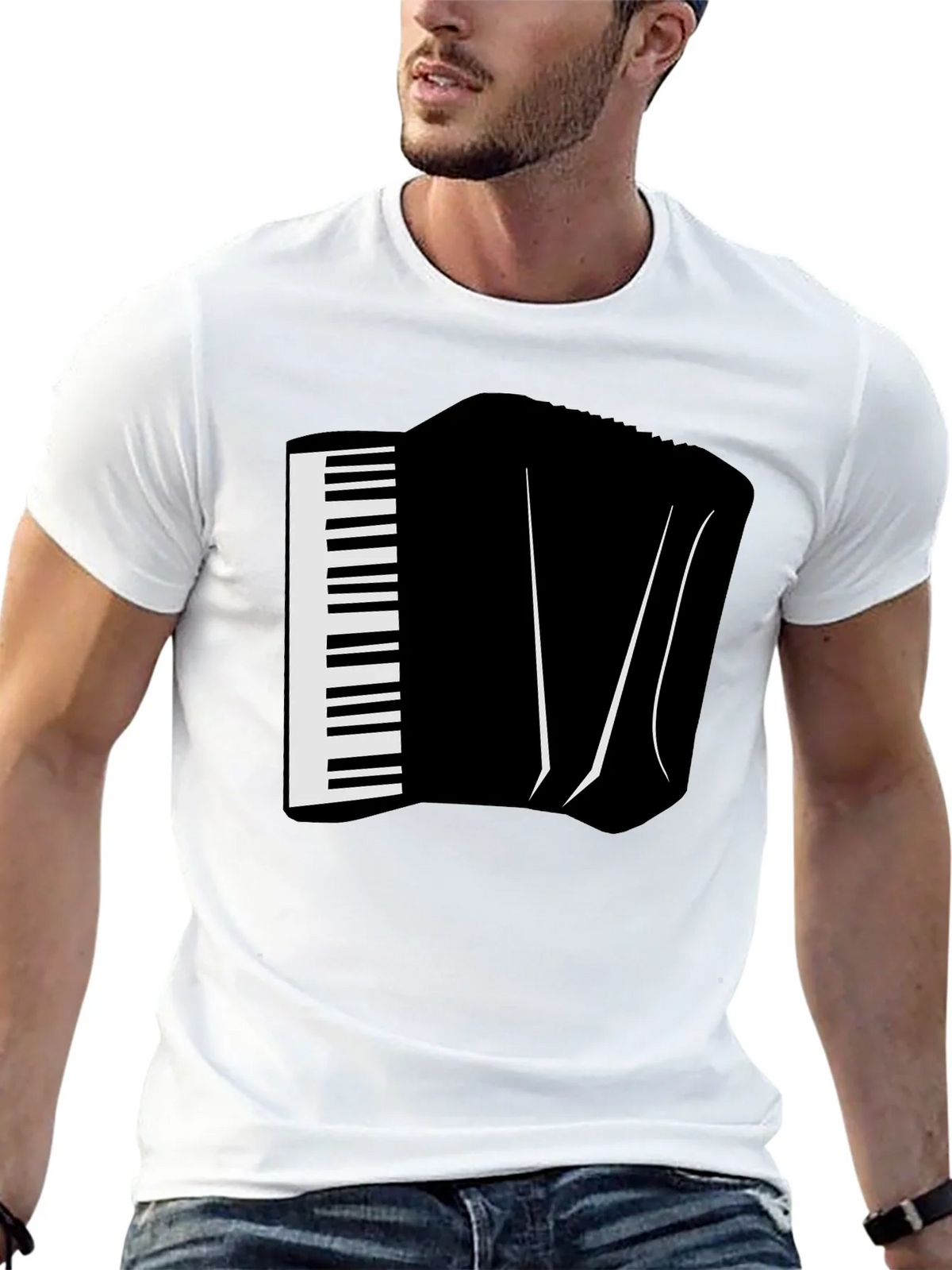 Accordion Graphic Tee - Musicians Novelty T-Shirt product image 10