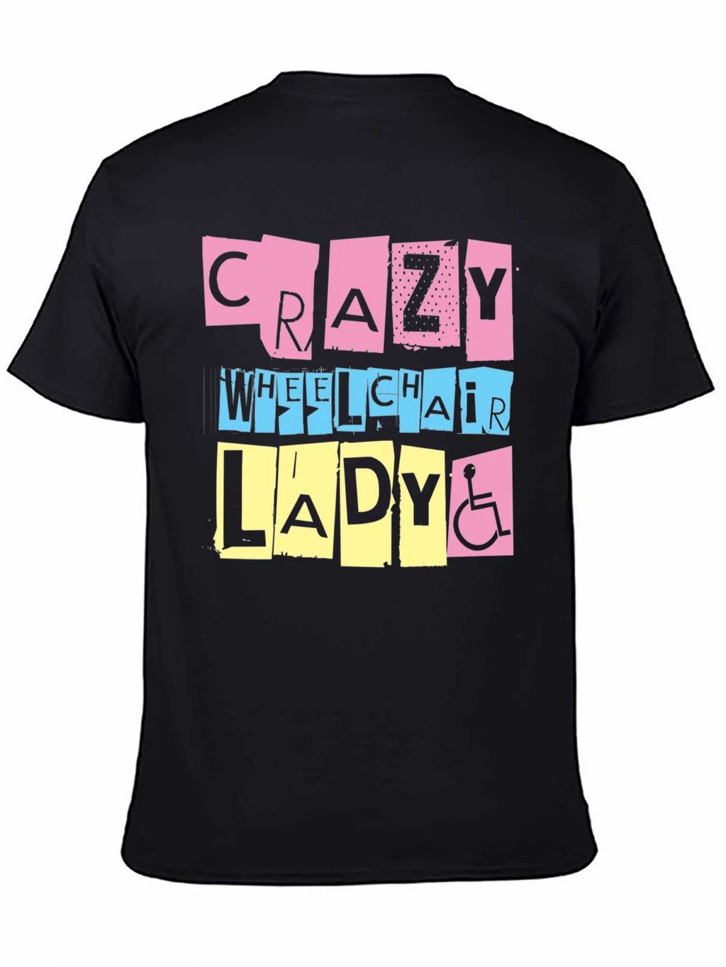 Crazy Wheelchair Lady Graphic Tee product image 4
