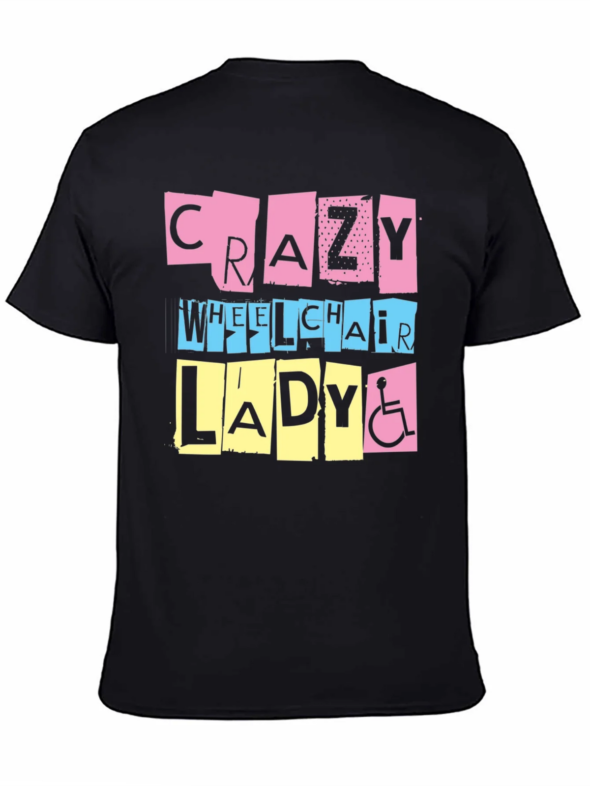 Crazy Wheelchair Lady Graphic Tee product image 4