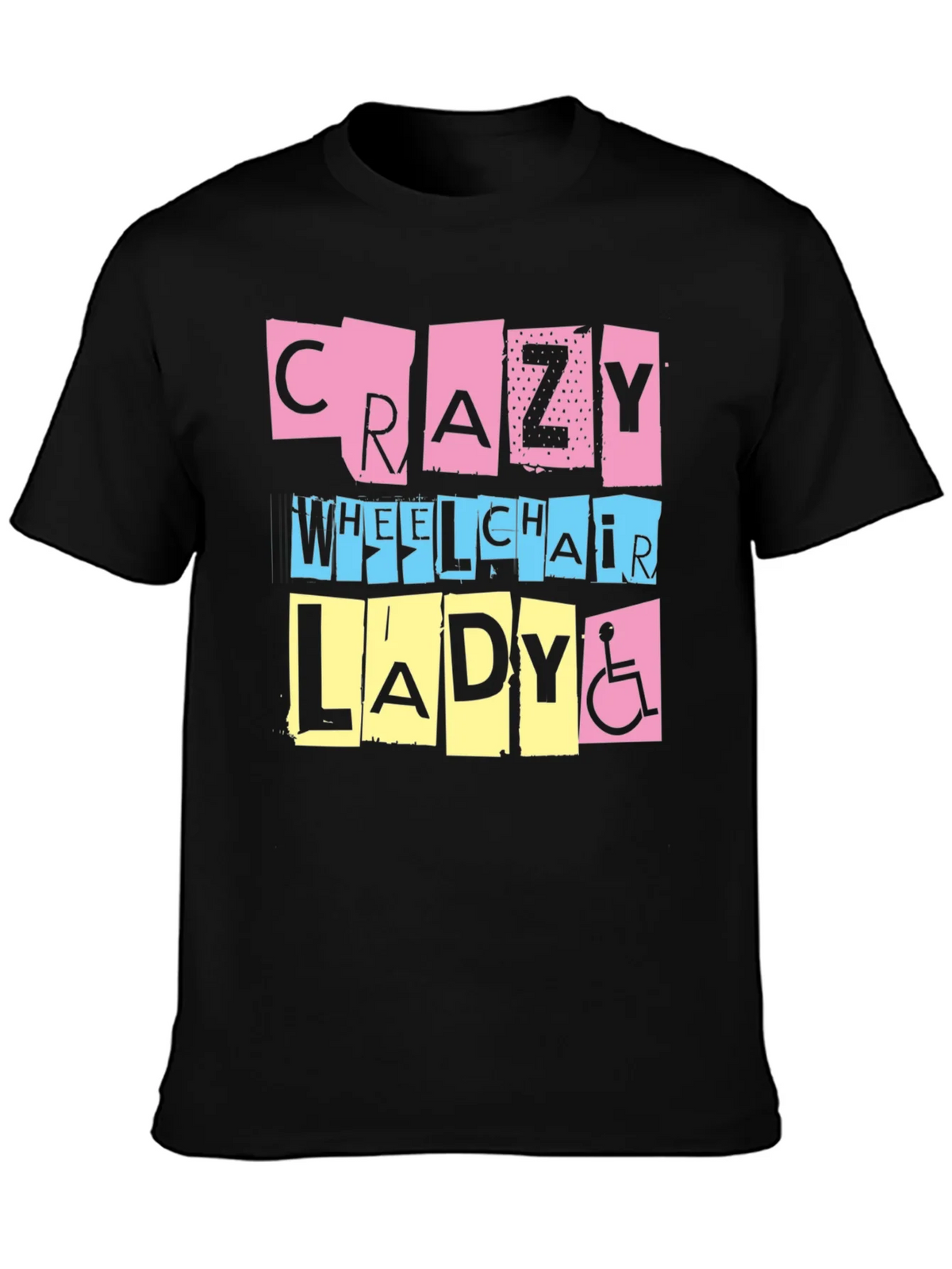 Crazy Wheelchair Lady Graphic Tee product image 3