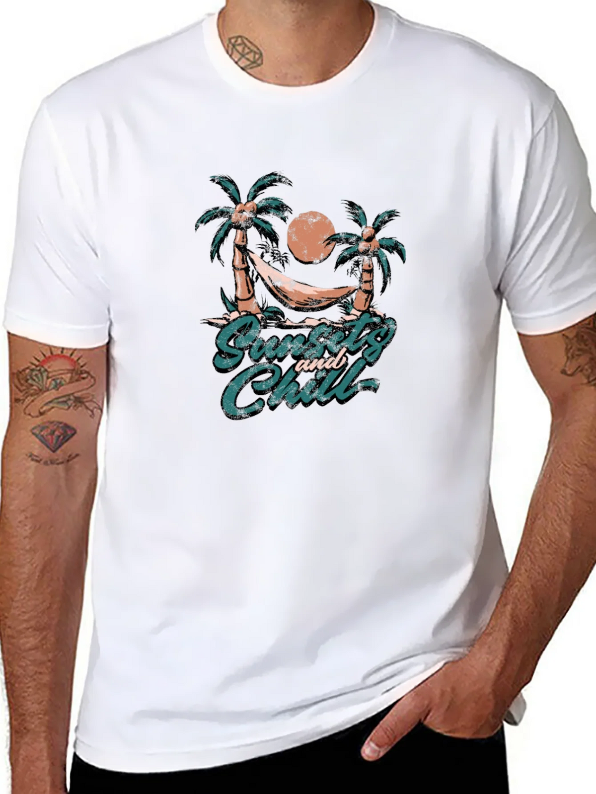 Sunset and Chill Graphic T-Shirt product image 7