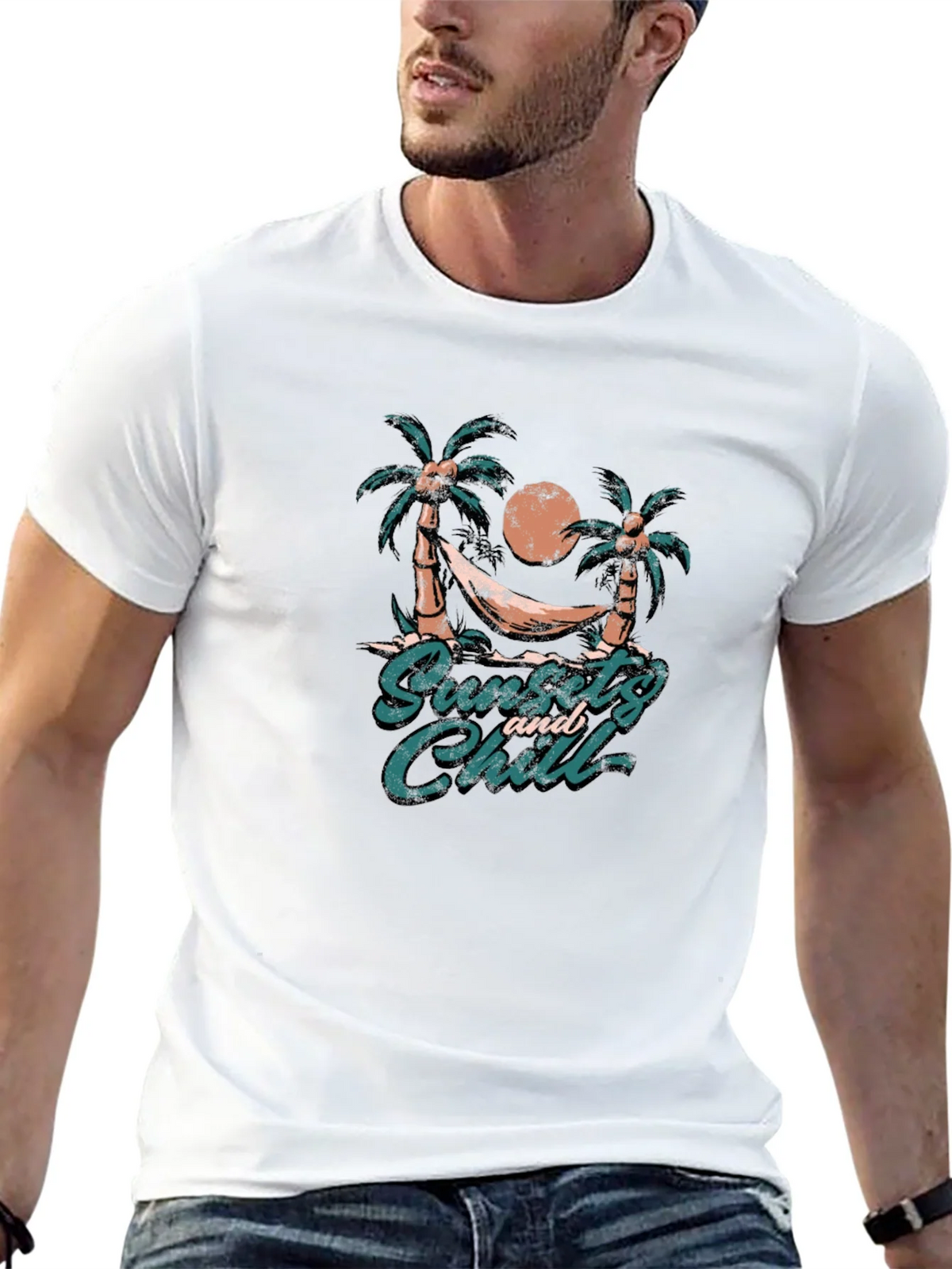 Sunset and Chill Graphic T-Shirt product image 11