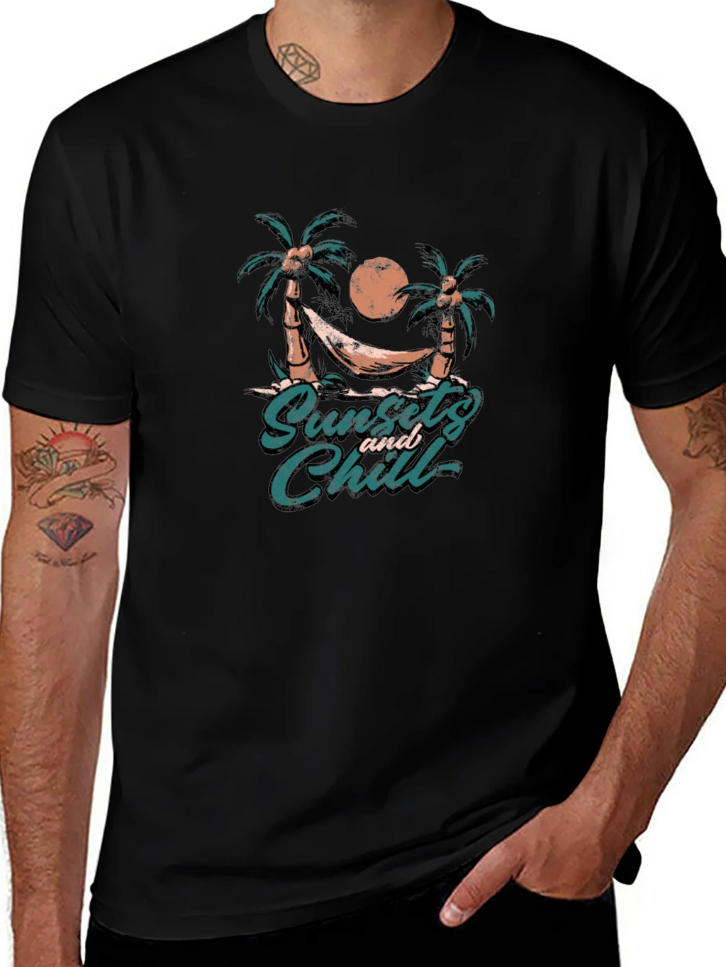 Sunset and Chill Graphic T-Shirt product image 1