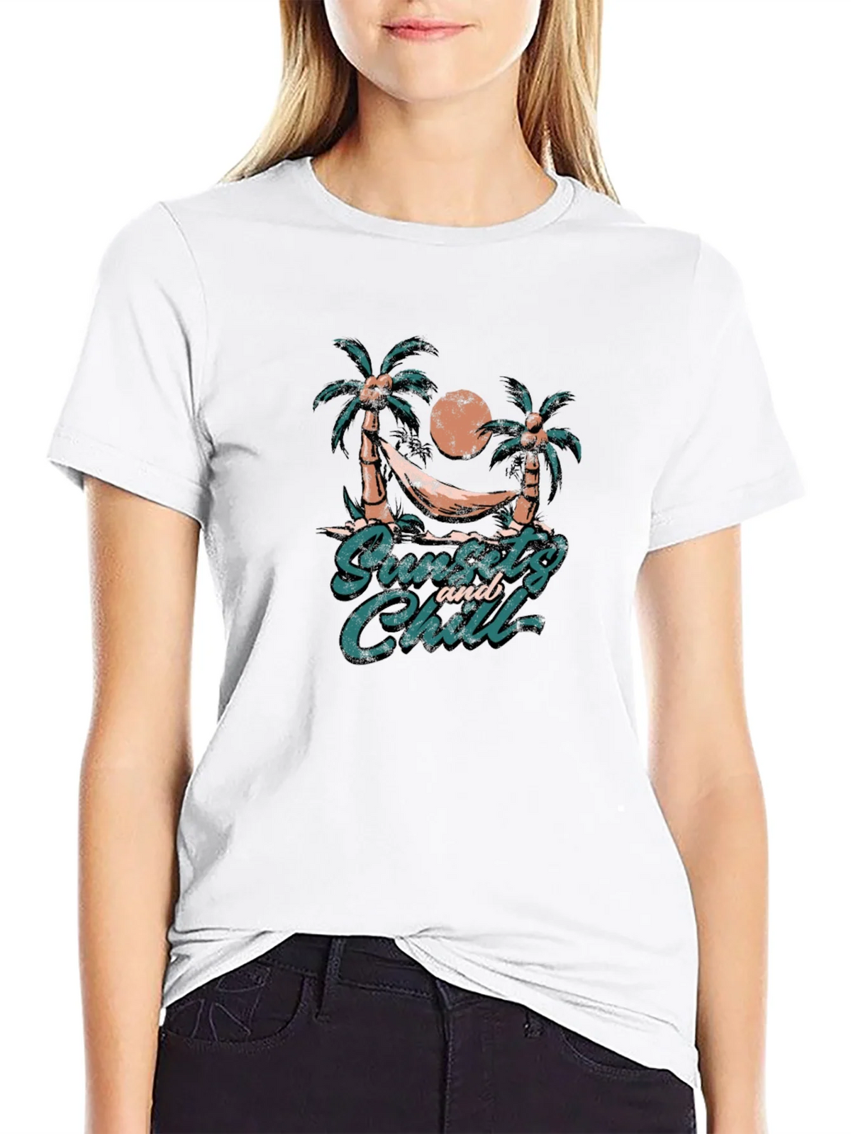 Sunset and Chill Graphic T-Shirt product image 8