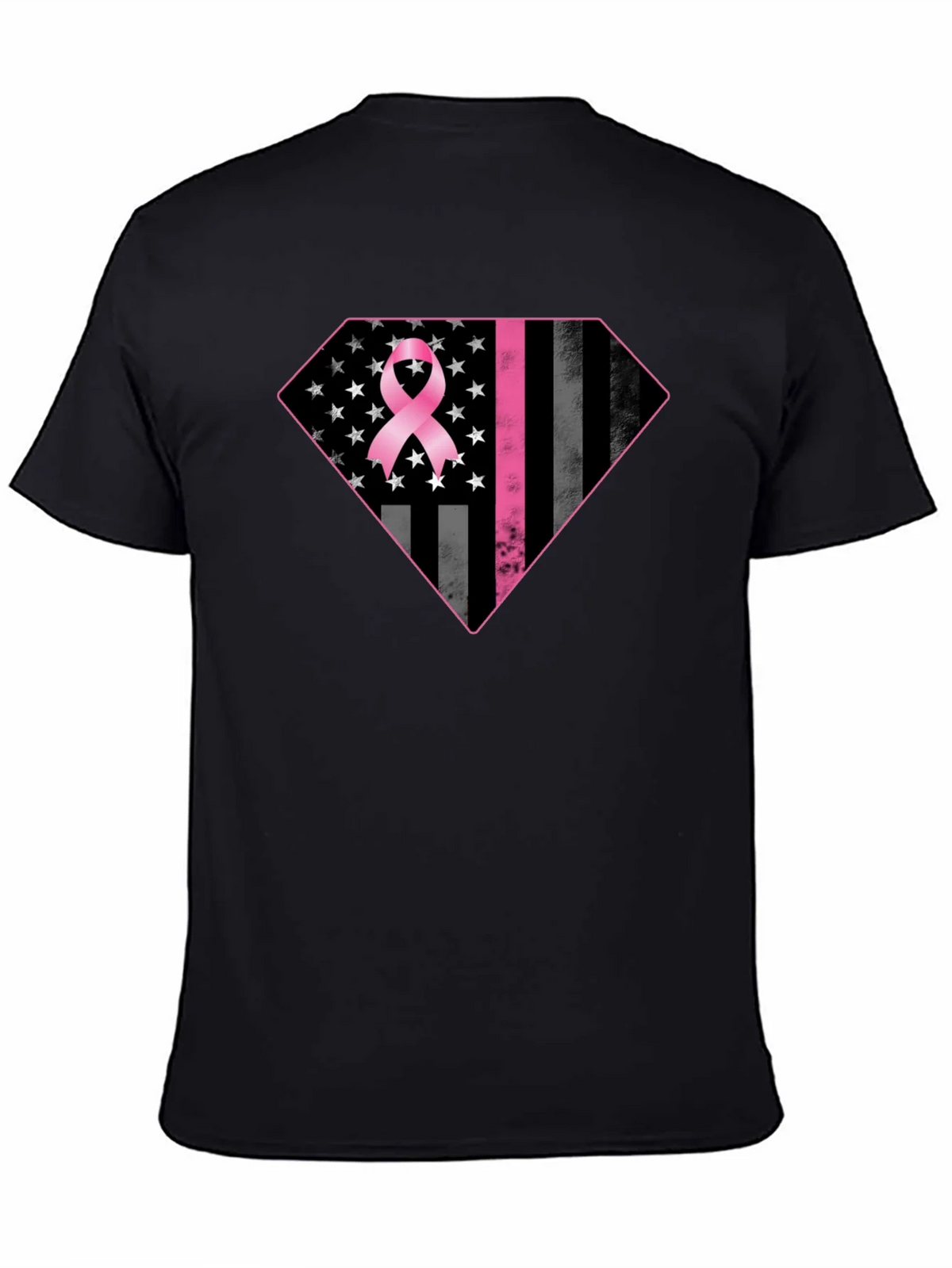 Breast Cancer Awareness Flag Graphic Tee product image 4