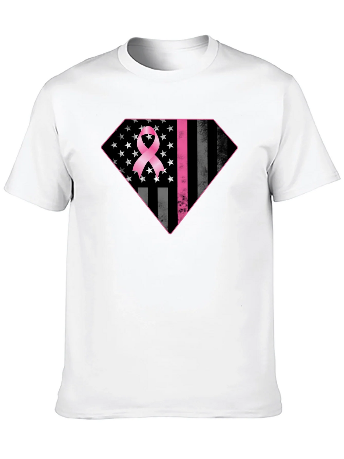 Breast Cancer Awareness Flag Graphic Tee product image 9