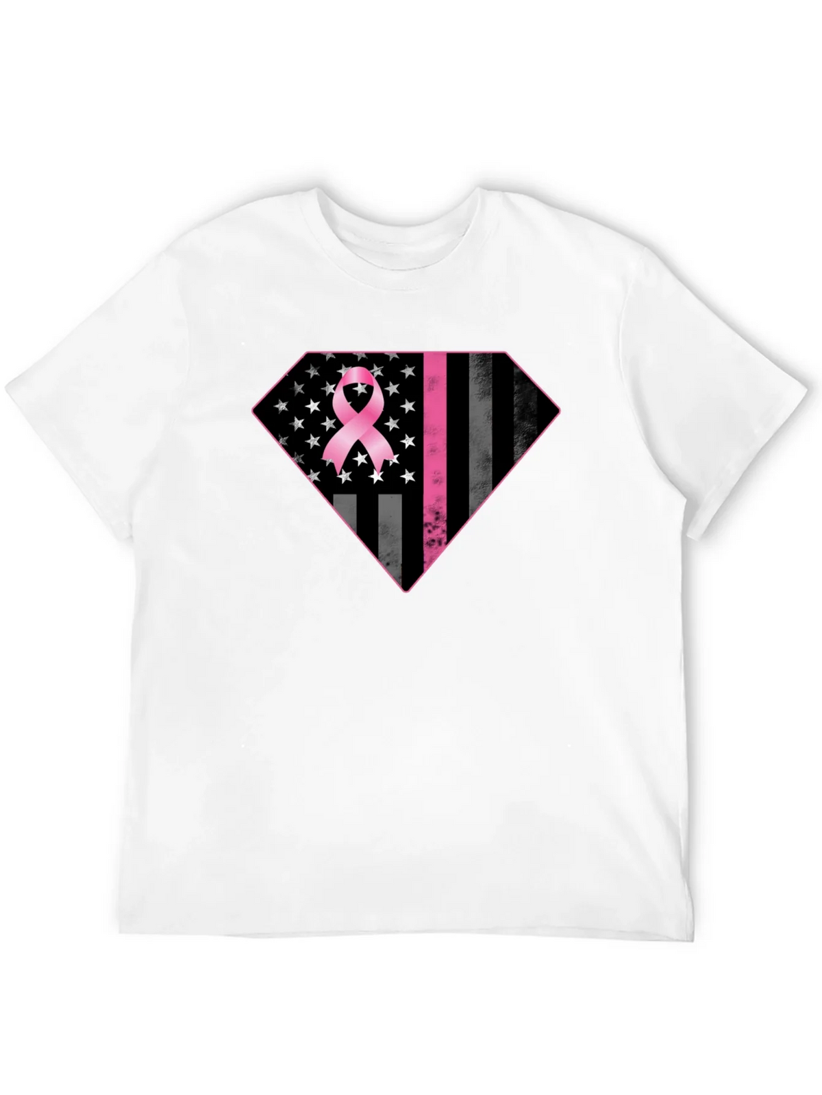 Breast Cancer Awareness Flag Graphic Tee product image 11