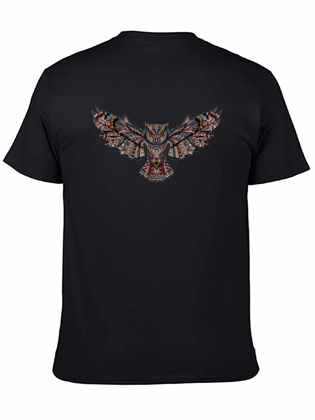 Owl Print Black T-Shirt product image 4
