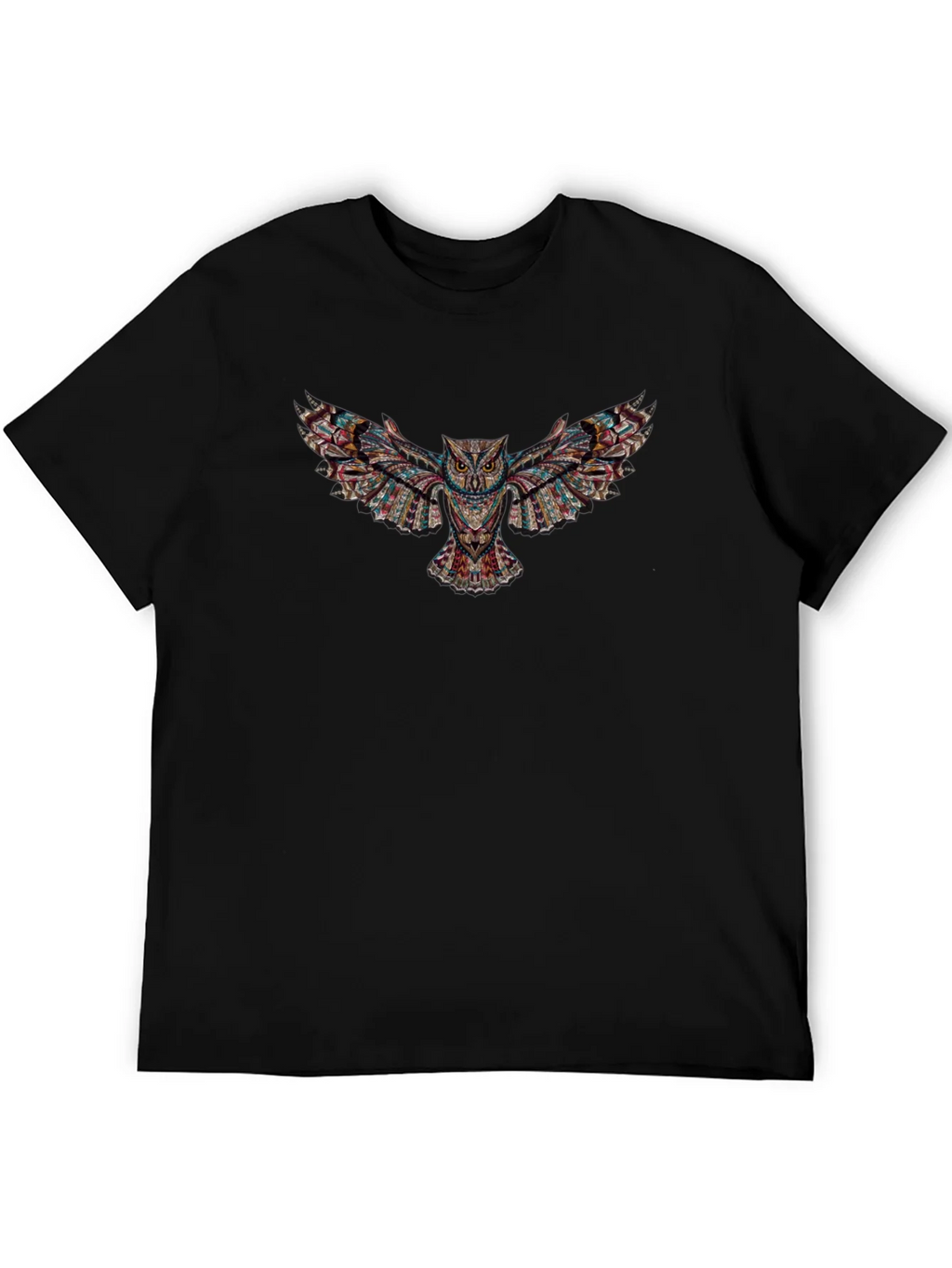 Owl Print Black T-Shirt product image 5