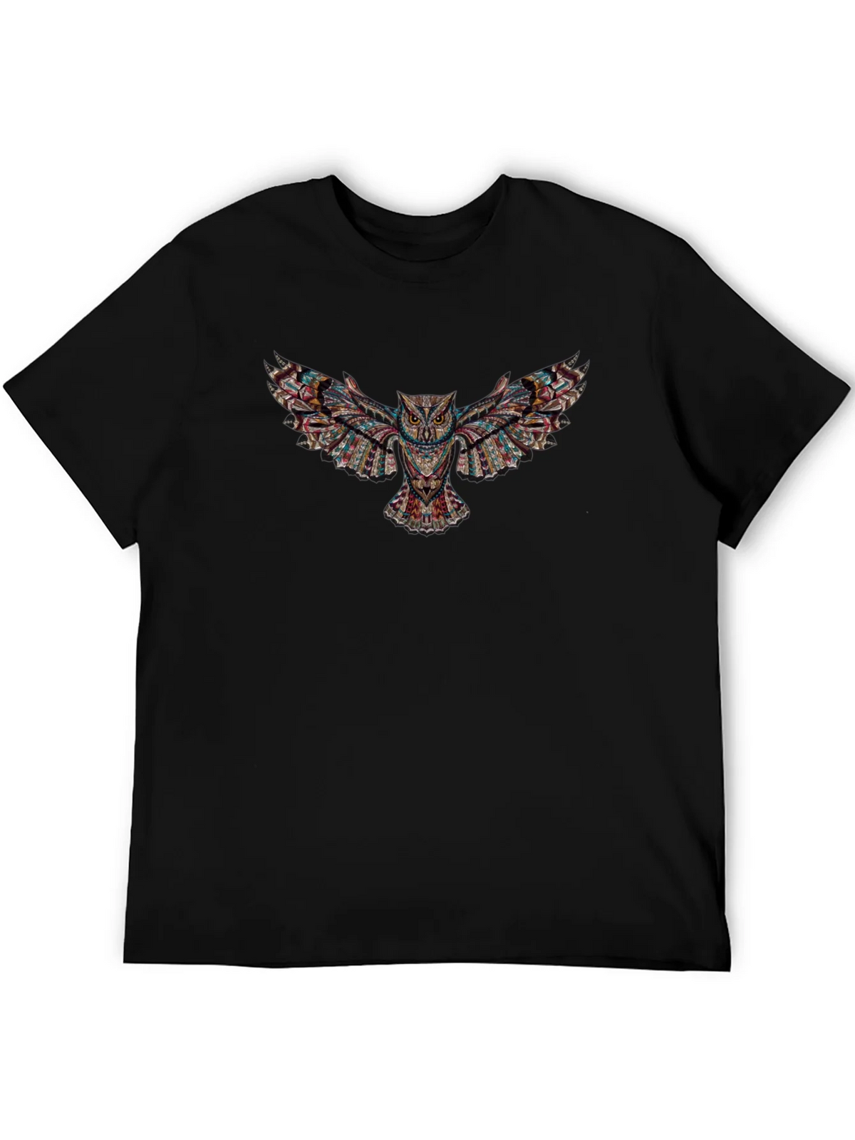 Owl Print Black T-Shirt product image 5