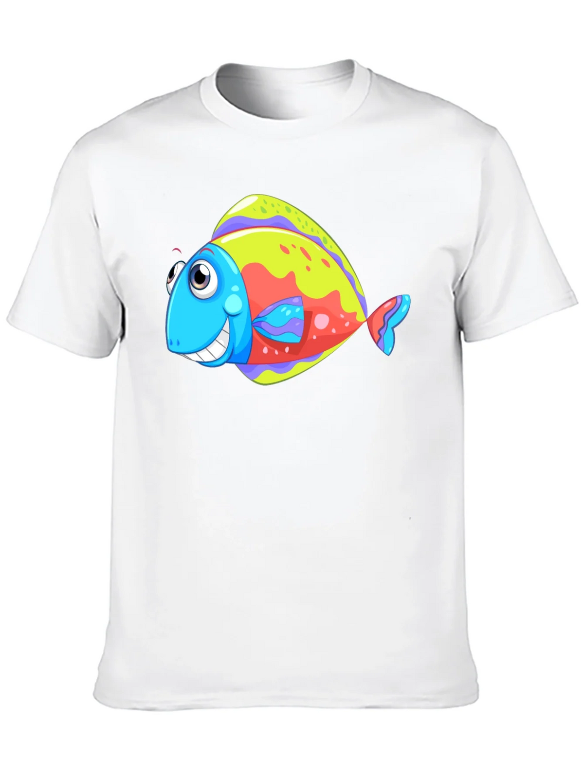 Funny Fish Graphic Tee - Black Cotton T-Shirt product image 9