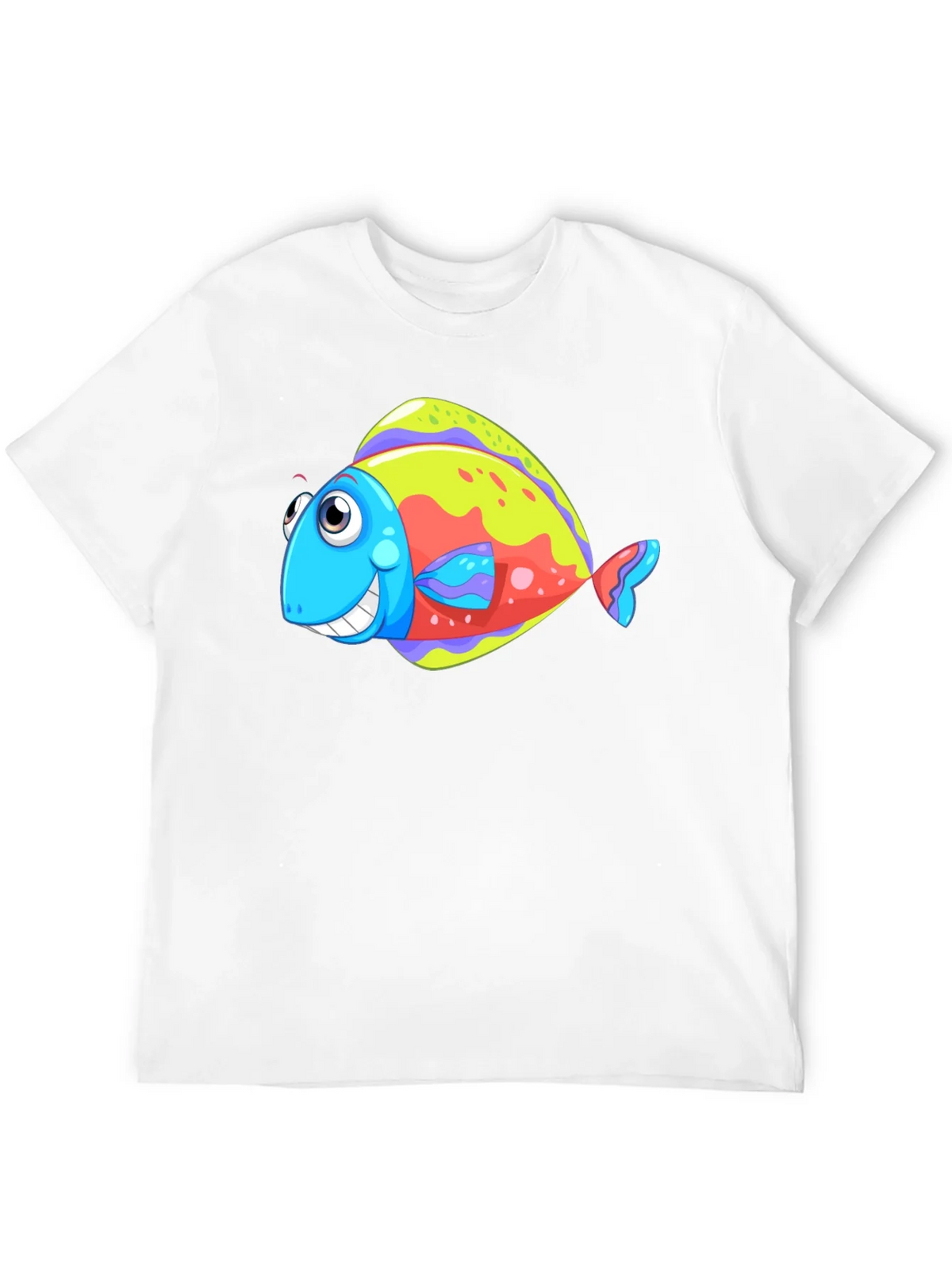Funny Fish Graphic Tee - Black Cotton T-Shirt product image 11