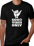 Good Vibes Only Black Graphic T-Shirt product image 1