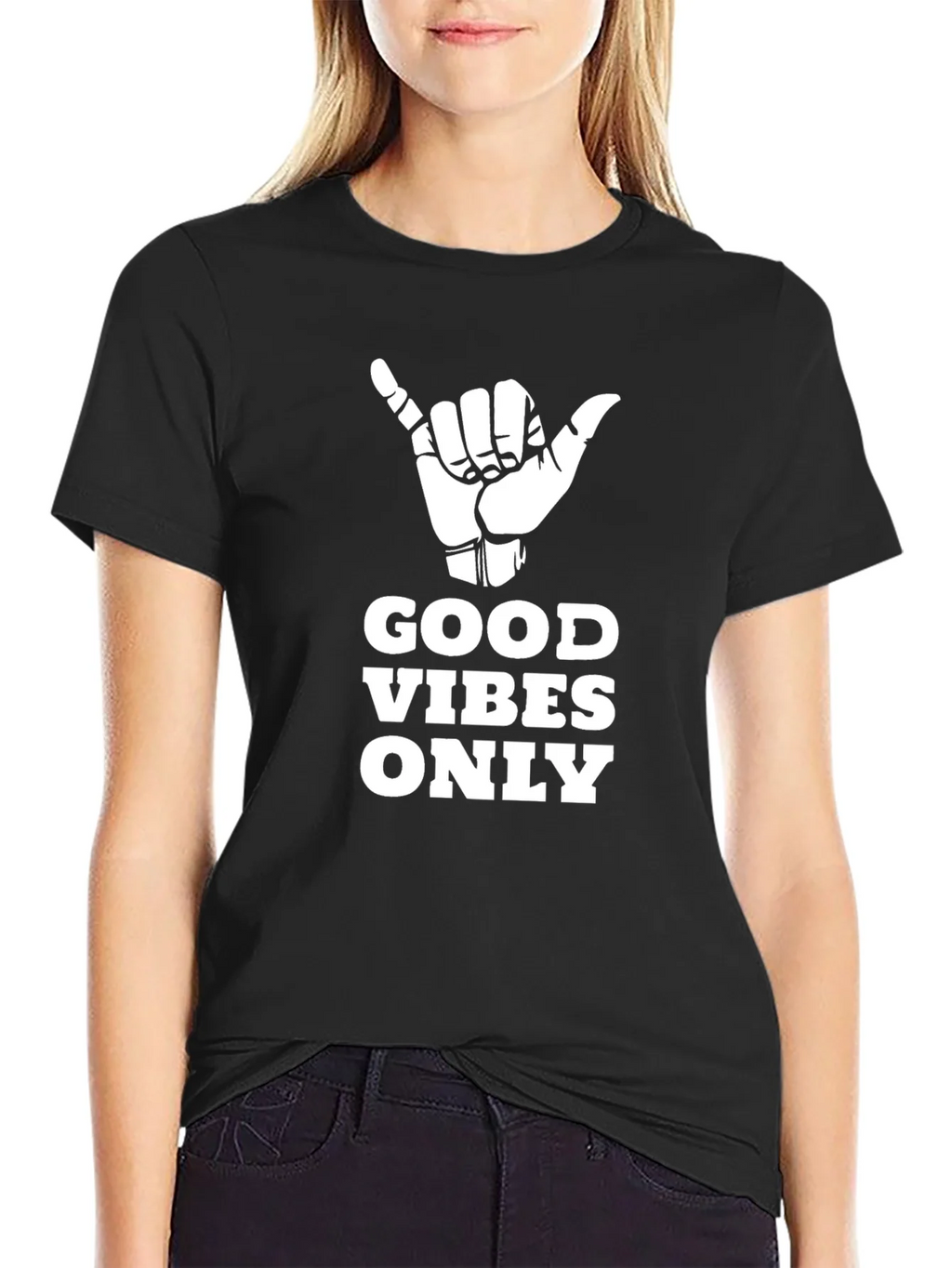 Good Vibes Only Black Graphic T-Shirt product image 2