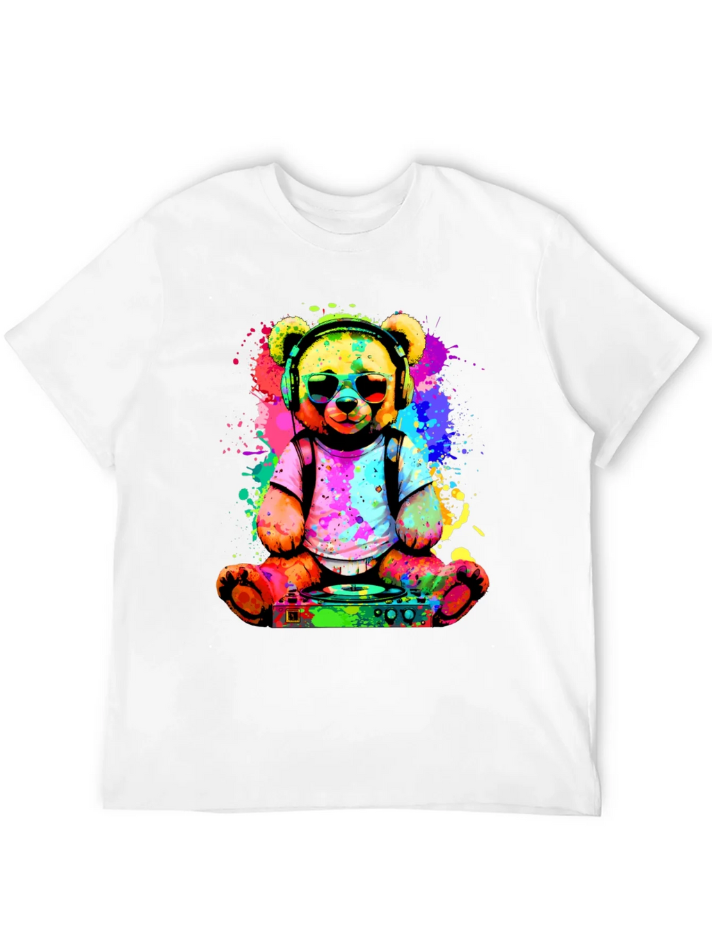 DJ Teddy Bear T-Shirt - Colorful Music Lover Tee product image 11