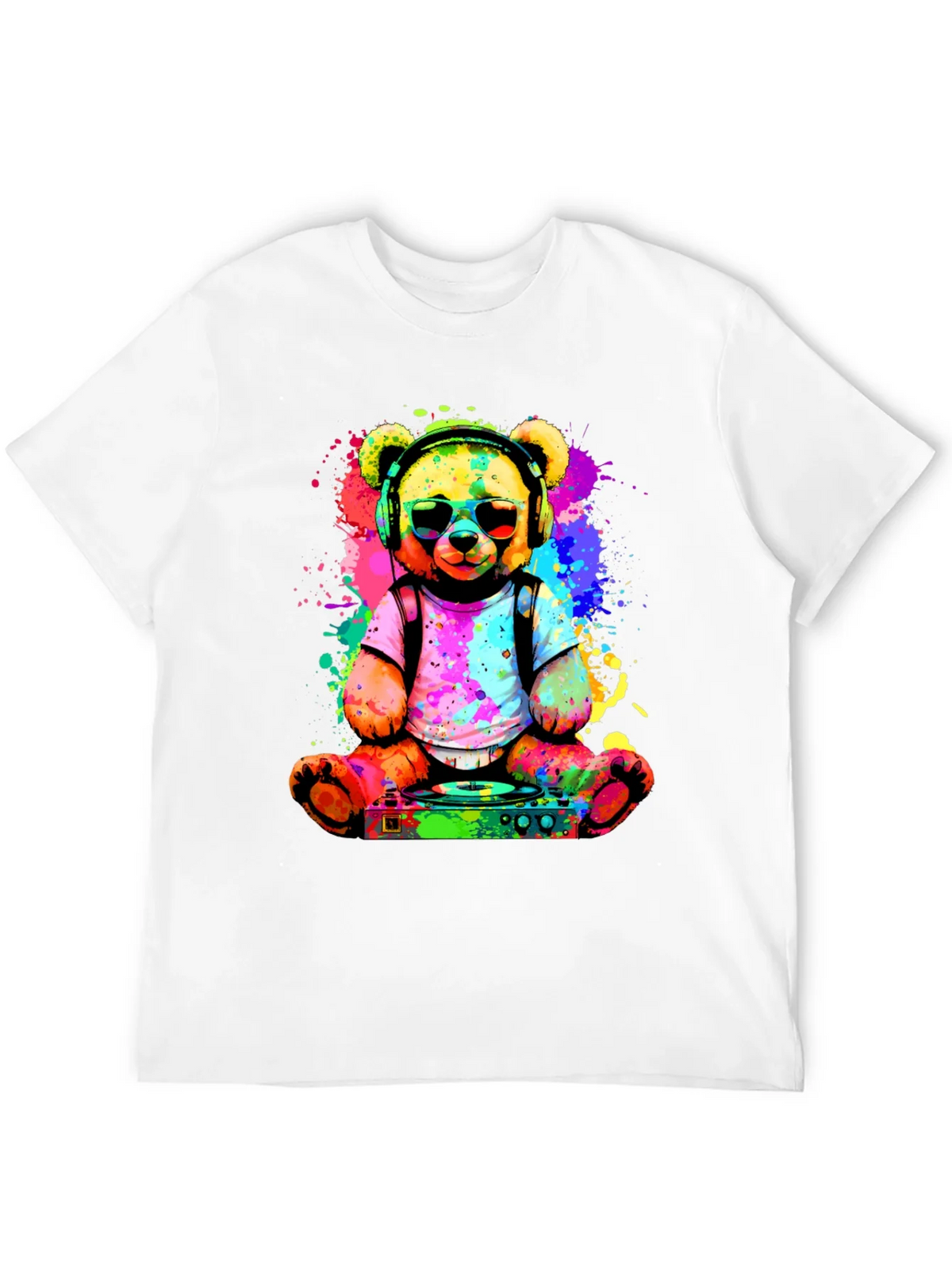 DJ Teddy Bear T-Shirt - Colorful Music Lover Tee product image 11