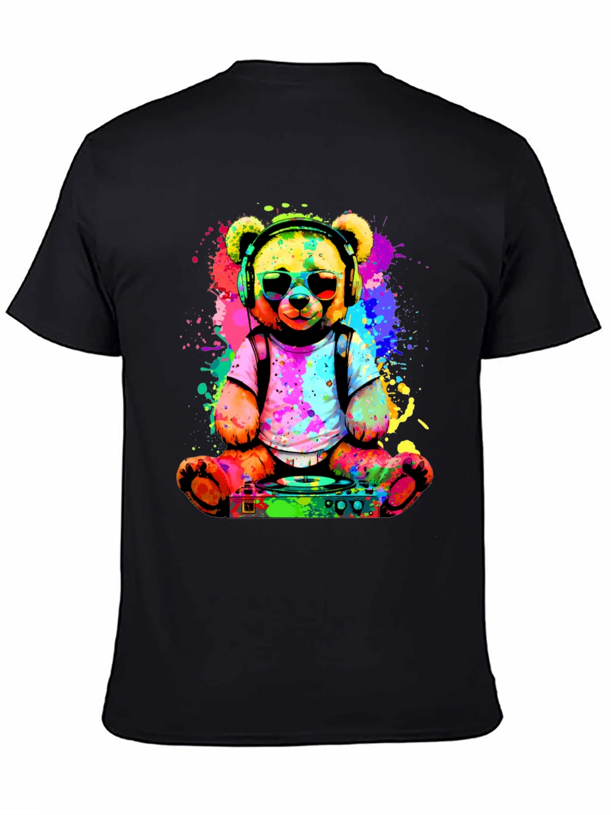 DJ Teddy Bear T-Shirt - Colorful Music Lover Tee product image 4