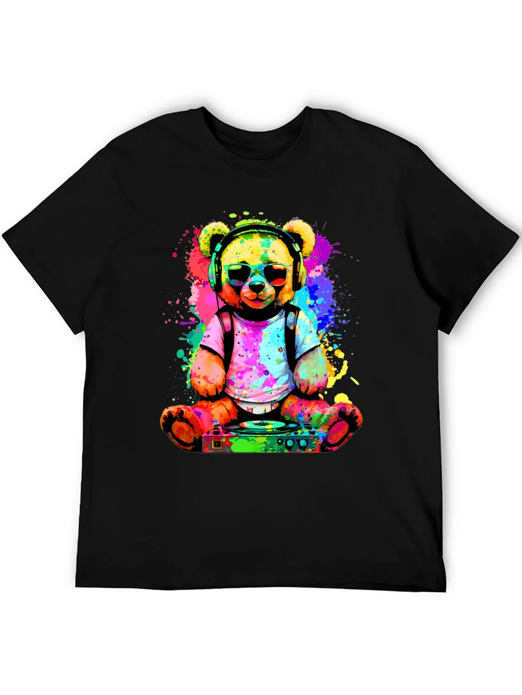 DJ Teddy Bear T-Shirt - Colorful Music Lover Tee product image 5