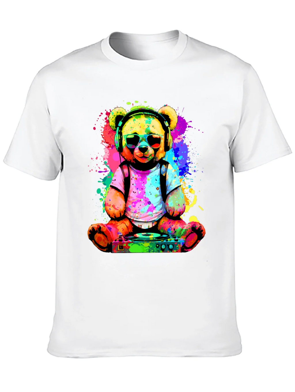 DJ Teddy Bear T-Shirt - Colorful Music Lover Tee product image 9