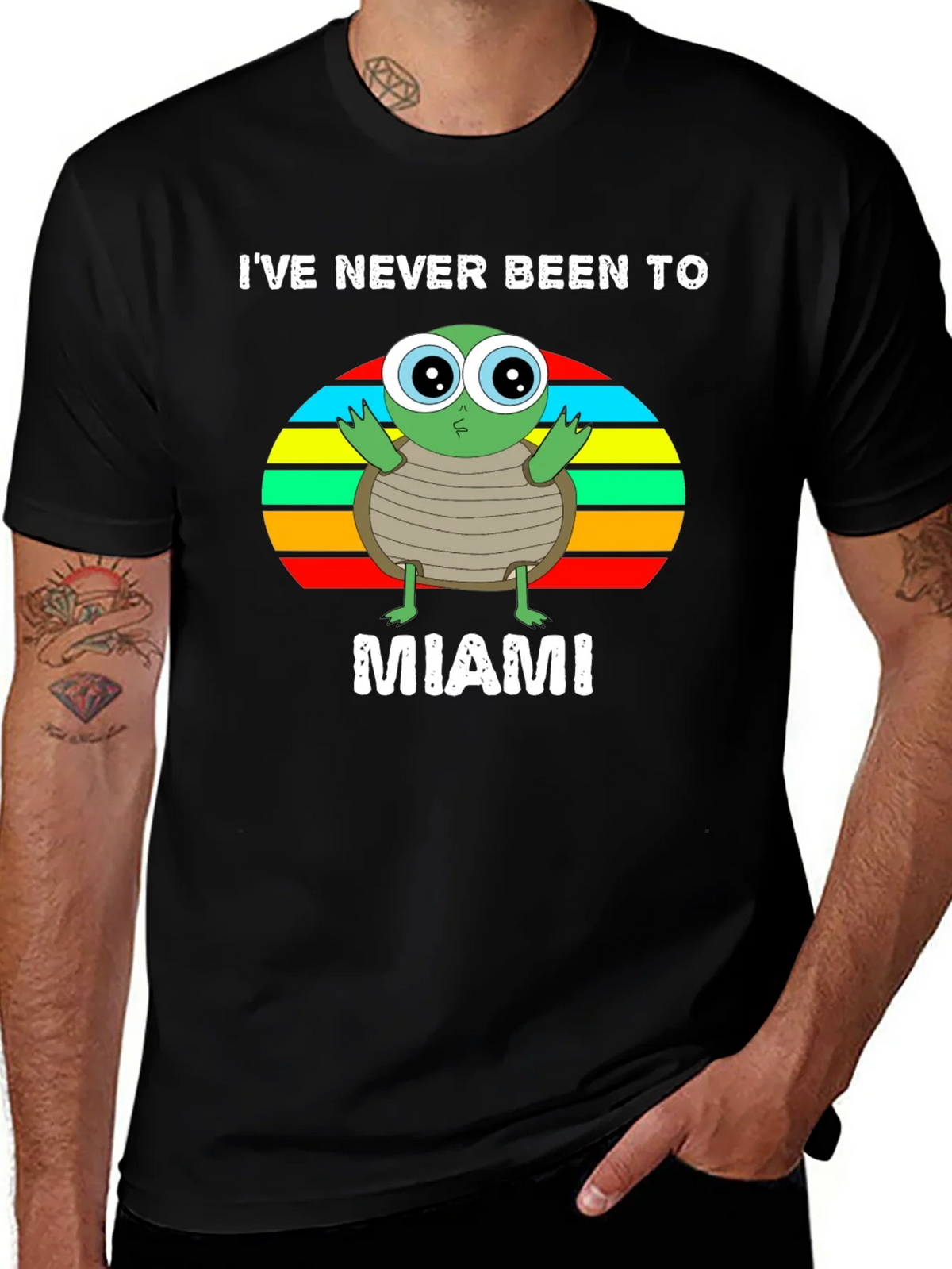 Ive Never Been To Miami Turtle Graphic T-Shirt product image 1