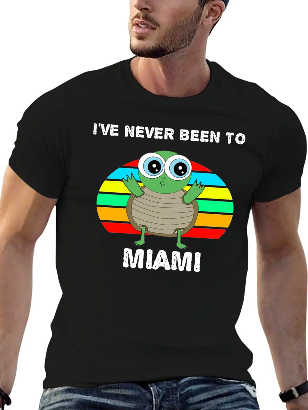 Ive Never Been To Miami Turtle Graphic T-Shirt product image 6