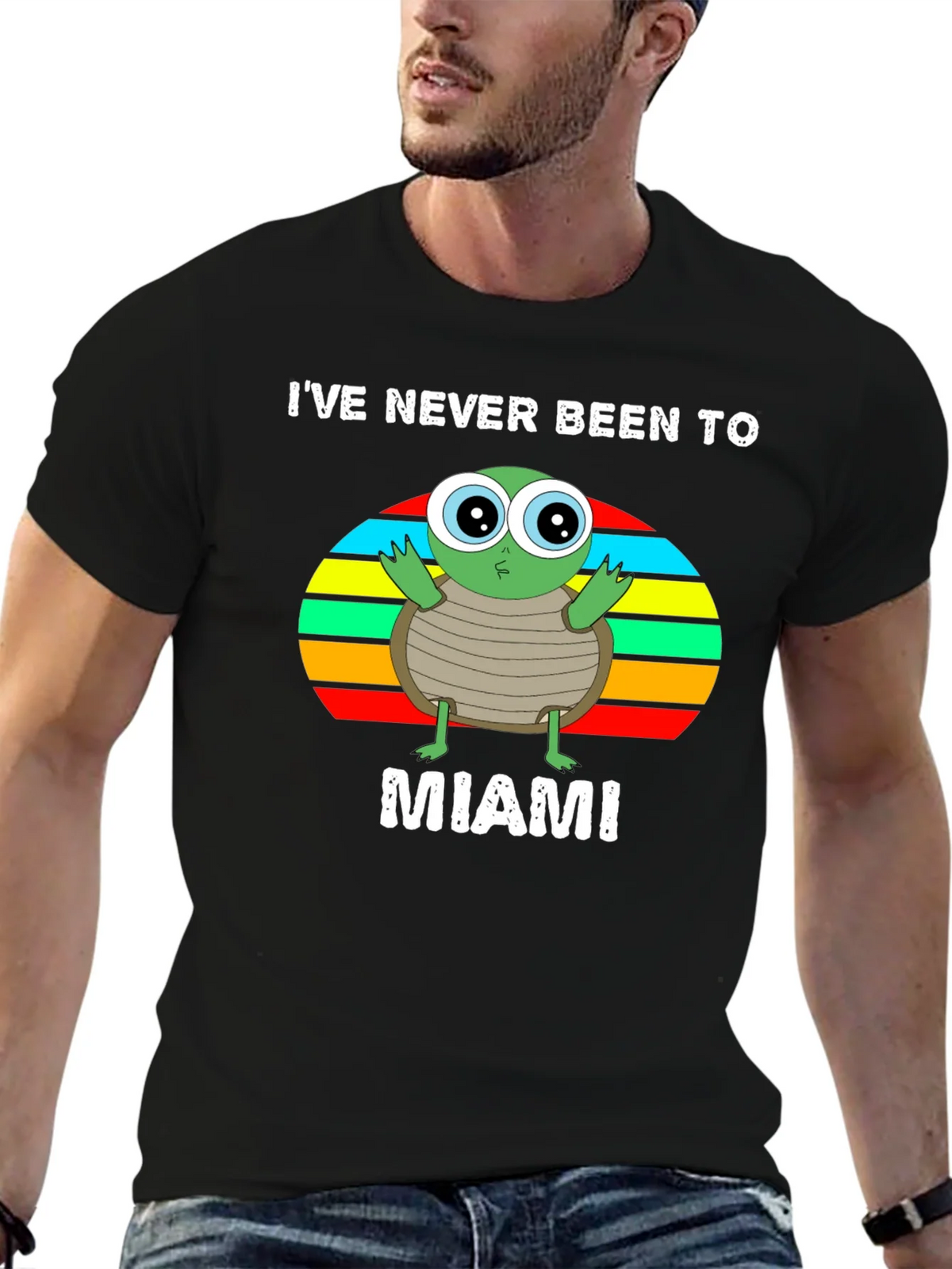 Ive Never Been To Miami Turtle Graphic T-Shirt product image 6