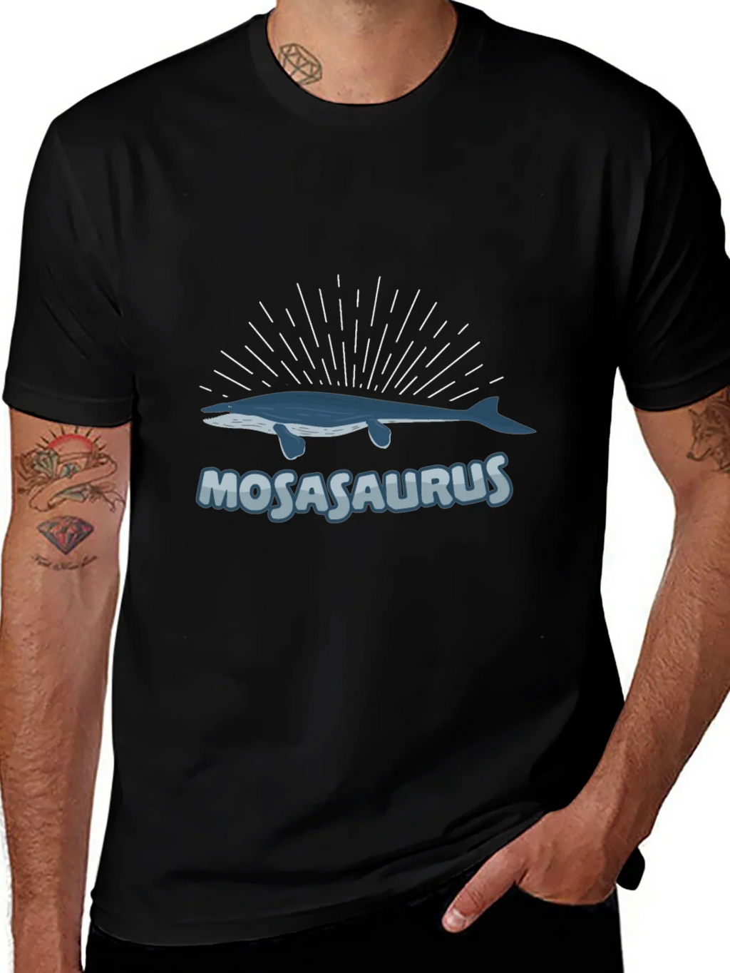 Mosasaurus Graphic Tee - Black product image 1