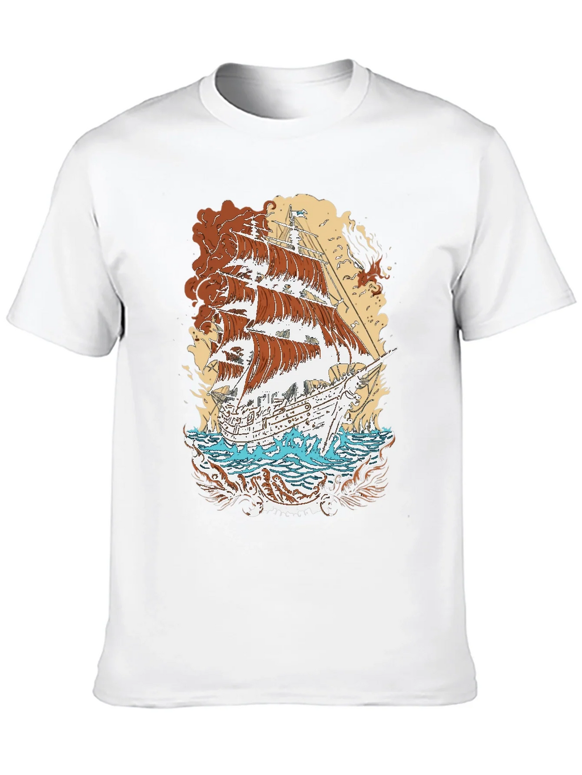 Vintage Ship Graphic T-Shirt product image 4