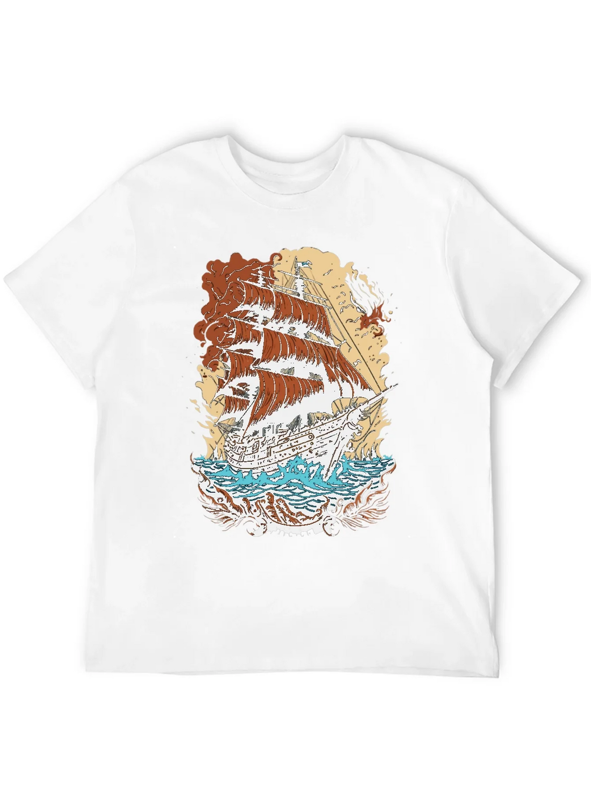 Vintage Ship Graphic T-Shirt product image 6