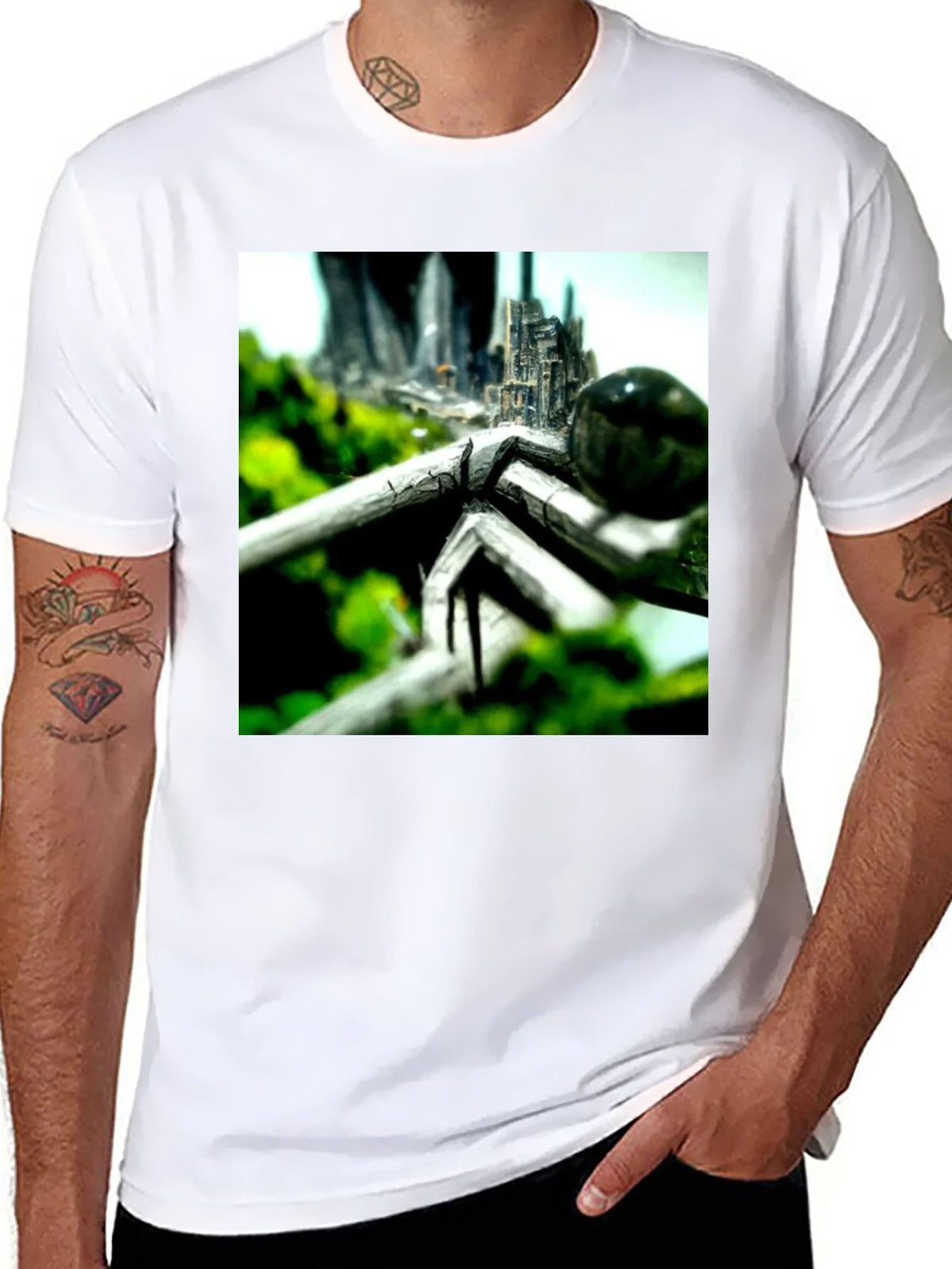 Abstract Nature City T-Shirt product image 6