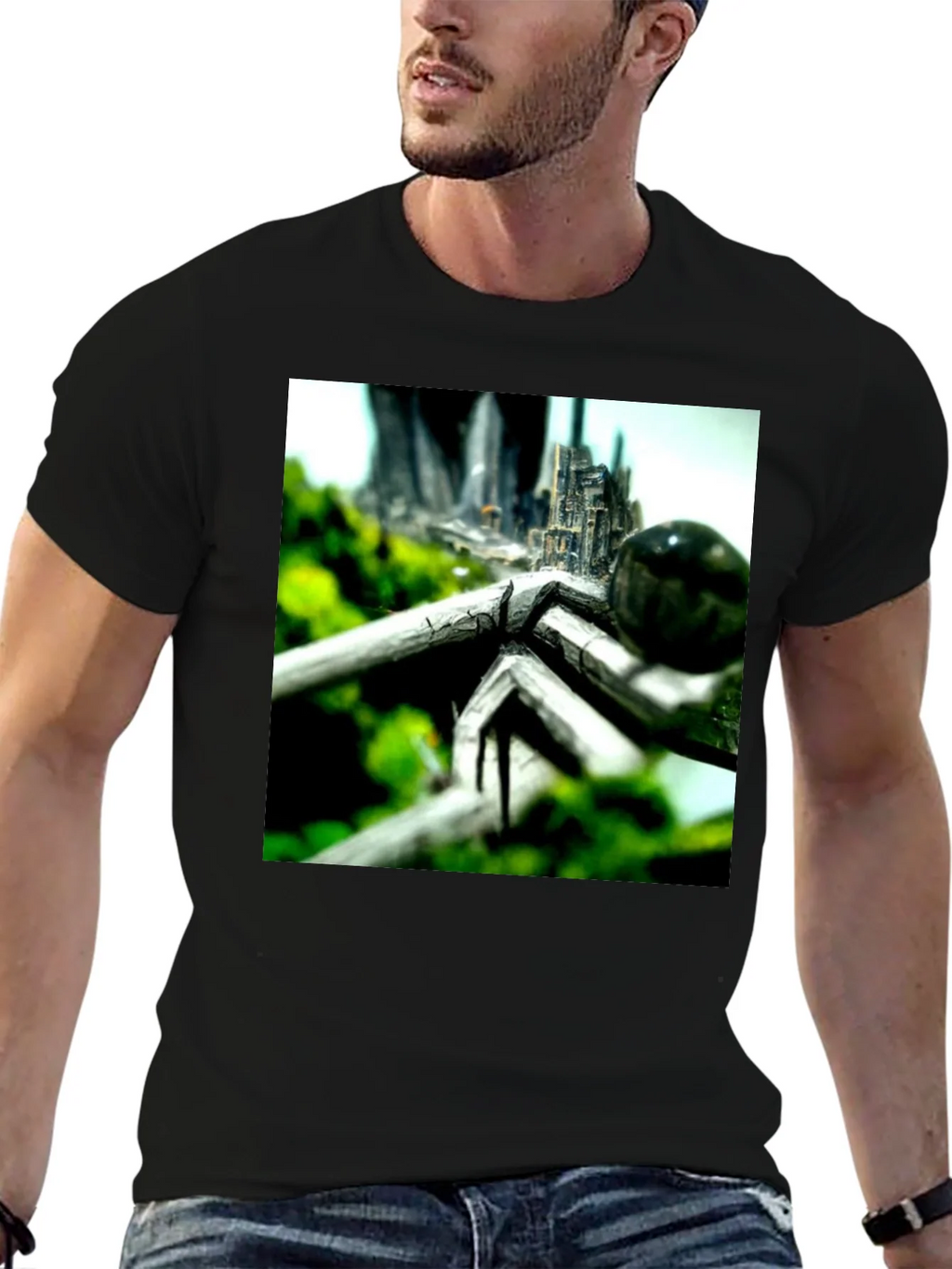 Abstract Nature City T-Shirt product image 5