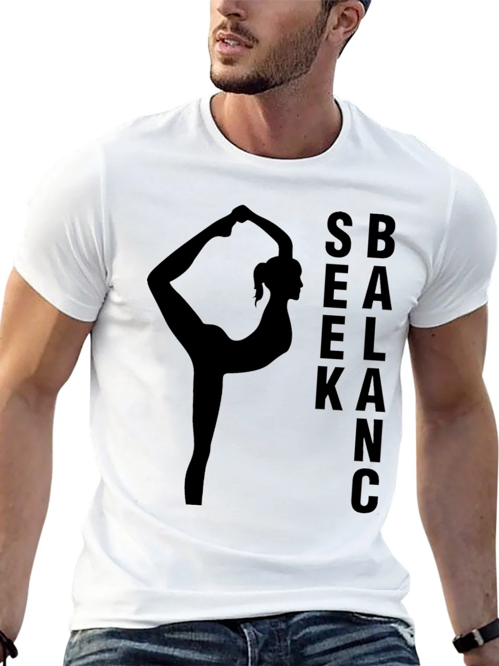 Yoga Balance Black T-Shirt product image 12
