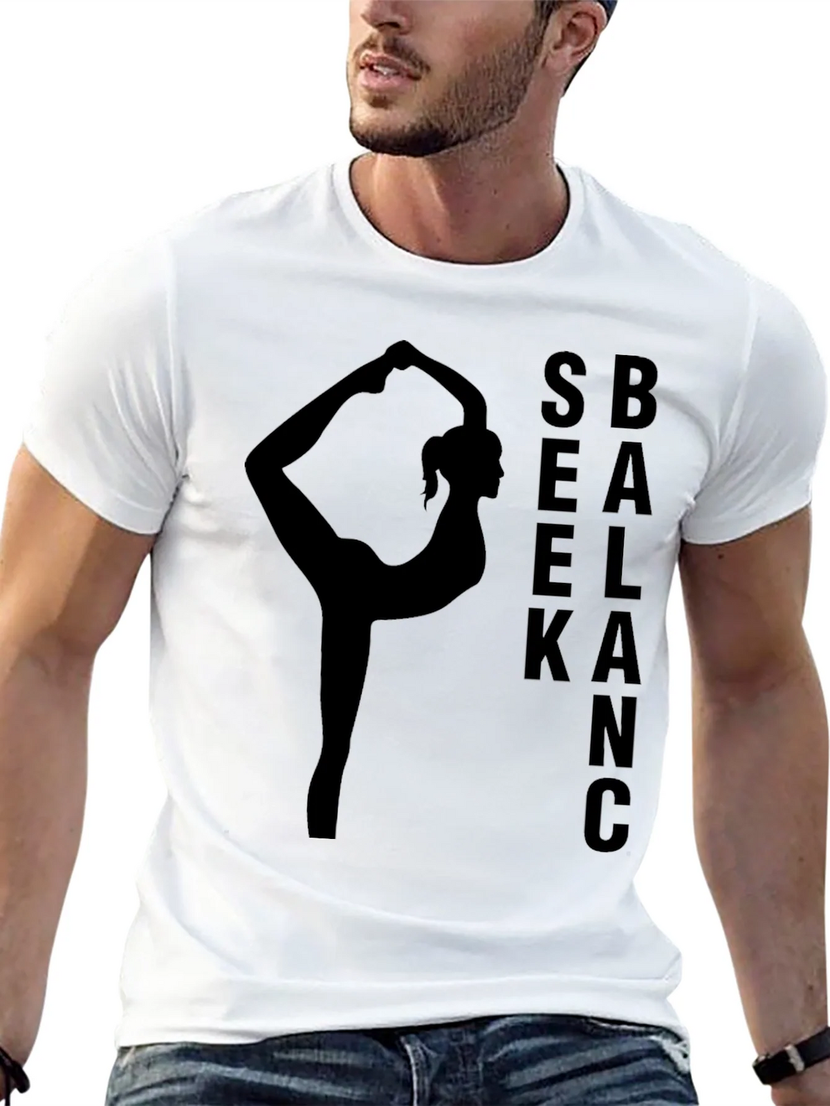 Yoga Balance Black T-Shirt product image 12