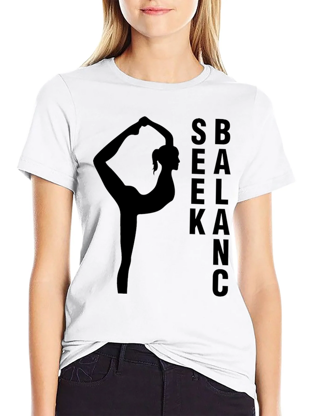 Yoga Balance Black T-Shirt product image 8