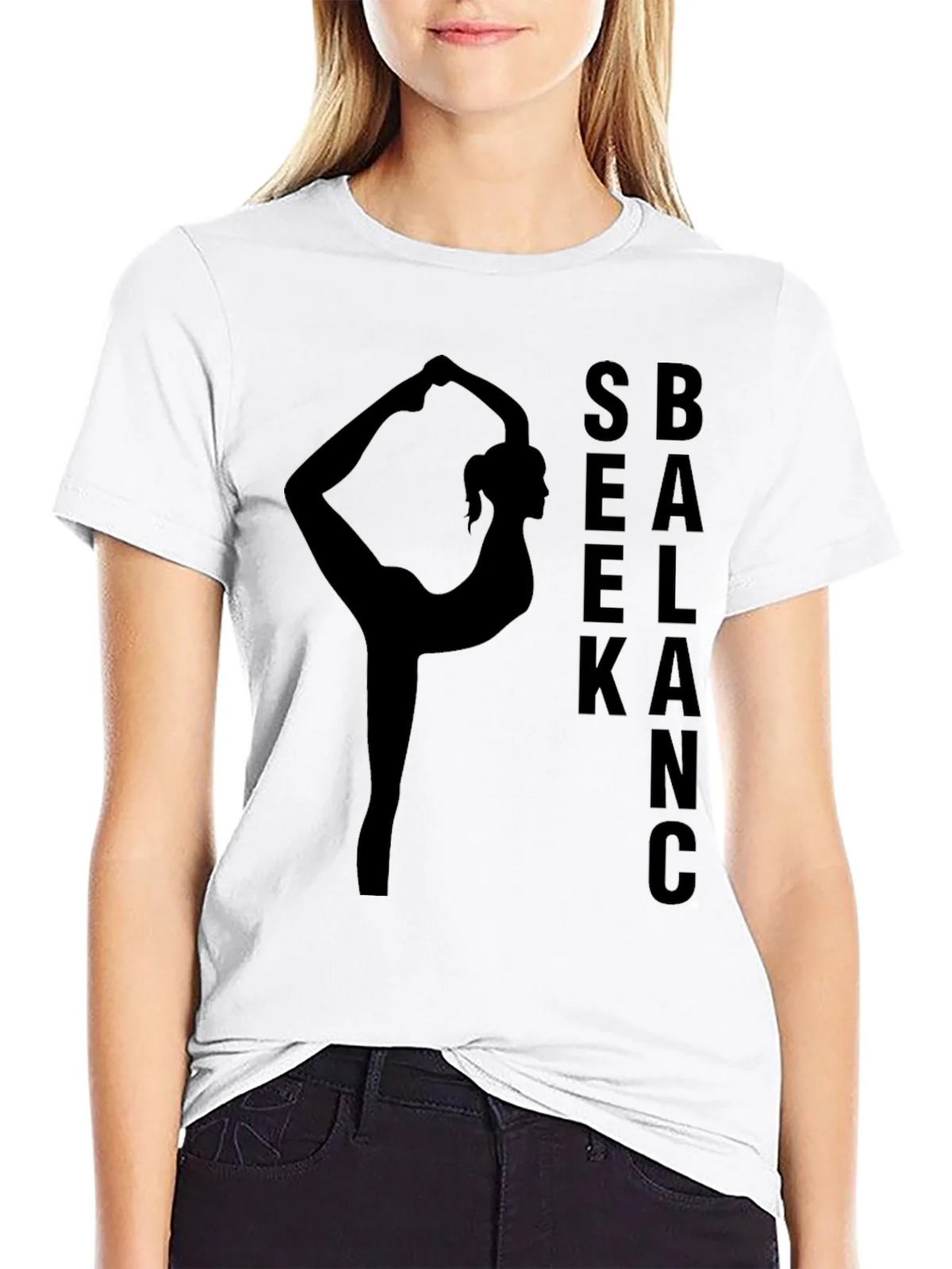Yoga Balance Black T-Shirt product image 8