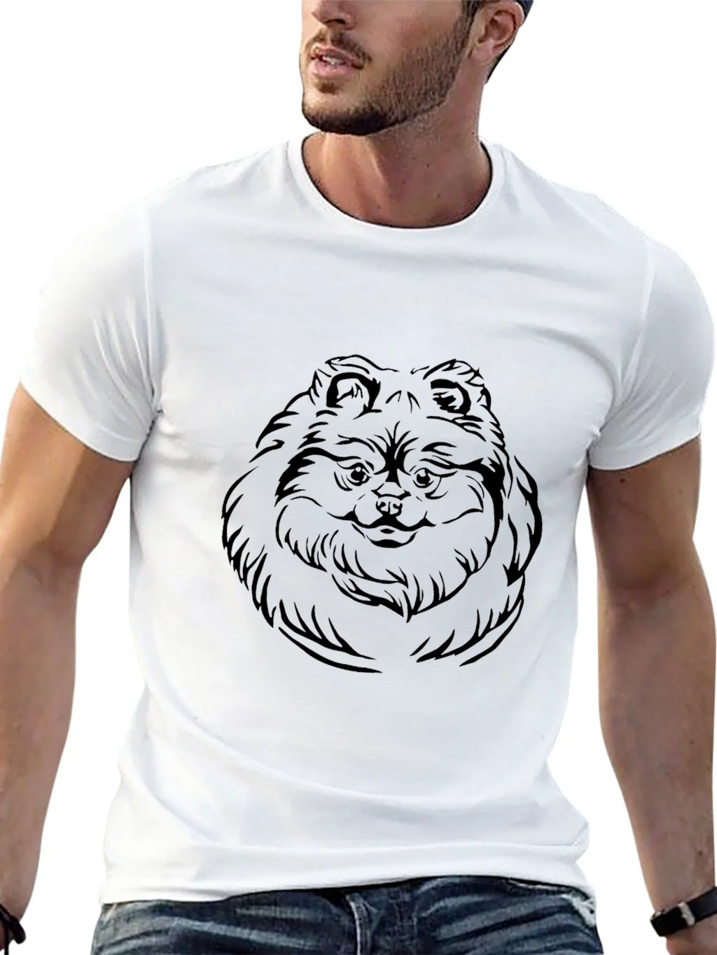Pomeranian Dog Graphic Black T-Shirt product image 12