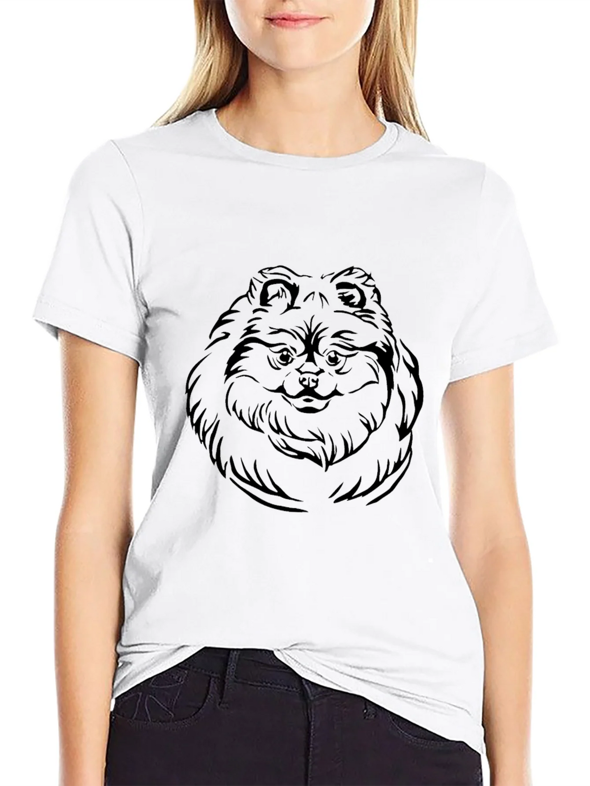 Pomeranian Dog Graphic Black T-Shirt product image 8