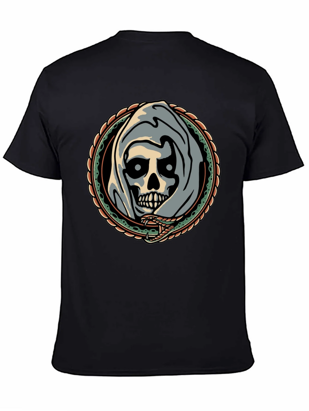 Grim Reaper Snake Circle Graphic Tee product image 4
