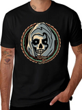 Grim Reaper Snake Circle Graphic Tee product image 1