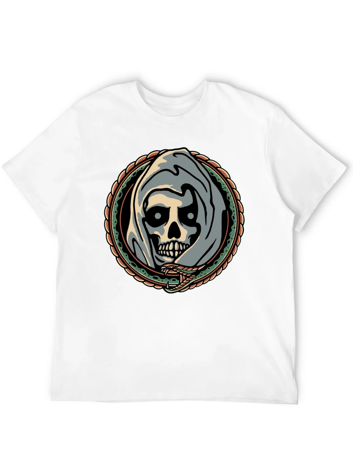 Grim Reaper Snake Circle Graphic Tee product image 10