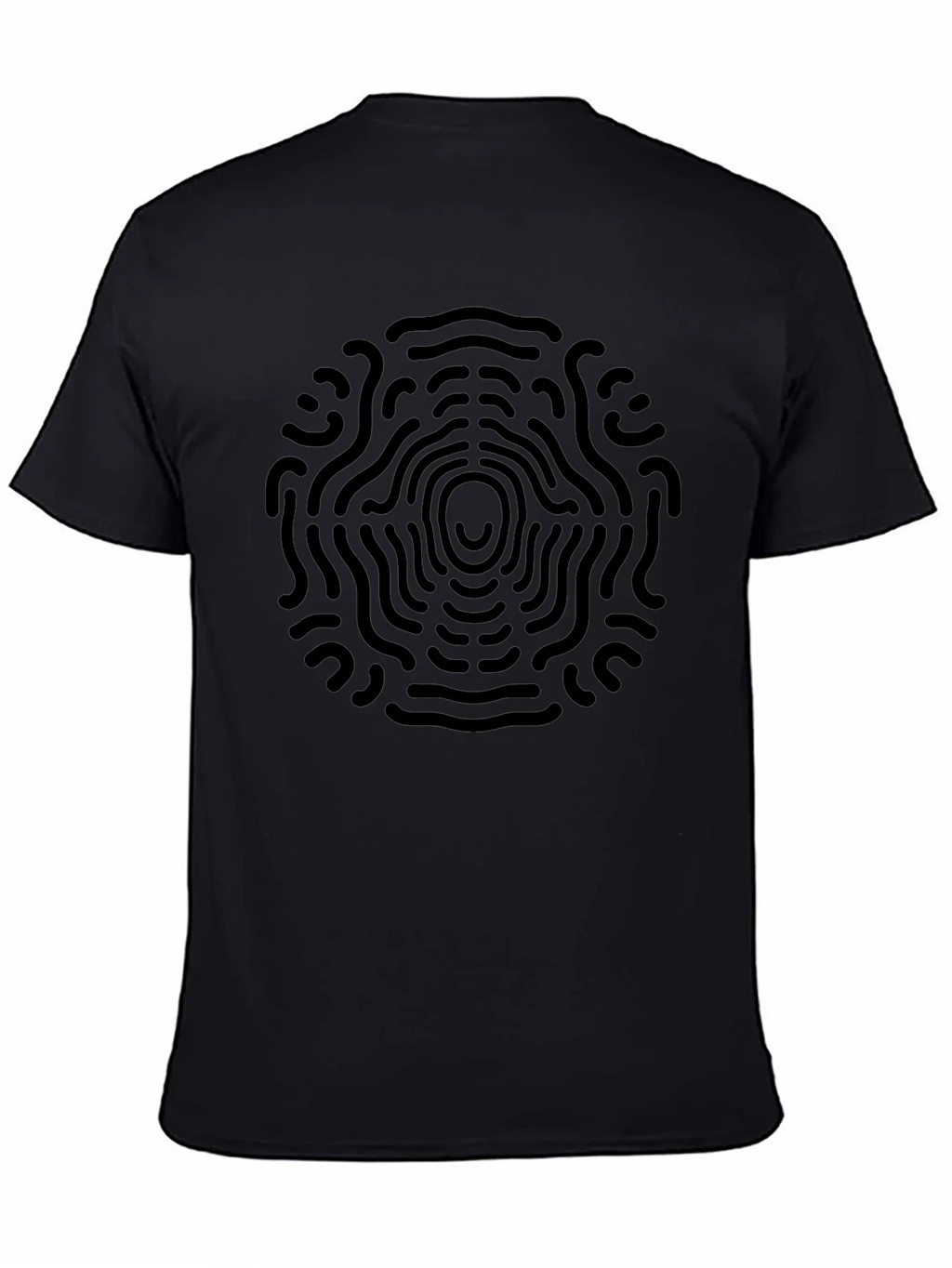 Abstract Circular Design Black T-Shirt product image 2