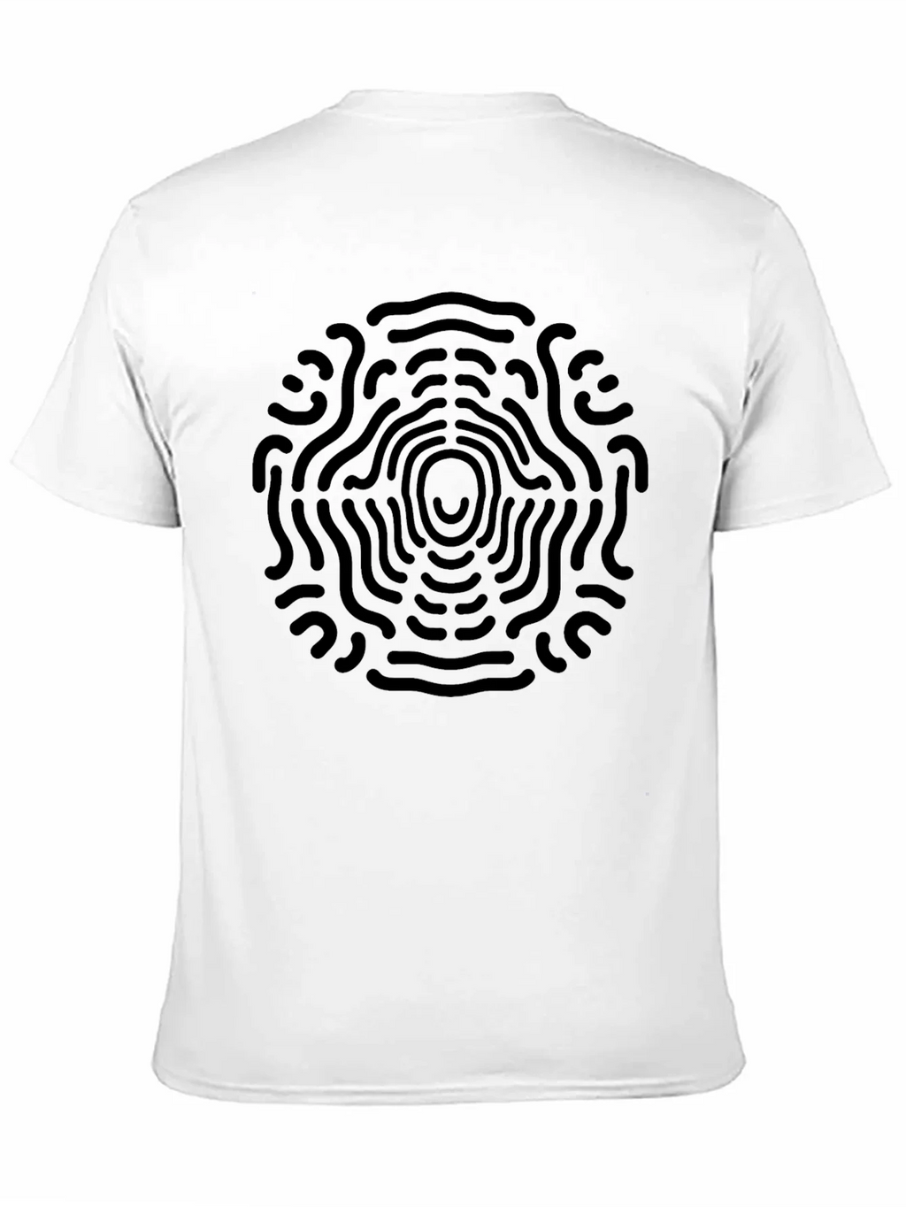 Abstract Circular Design Black T-Shirt product image 6